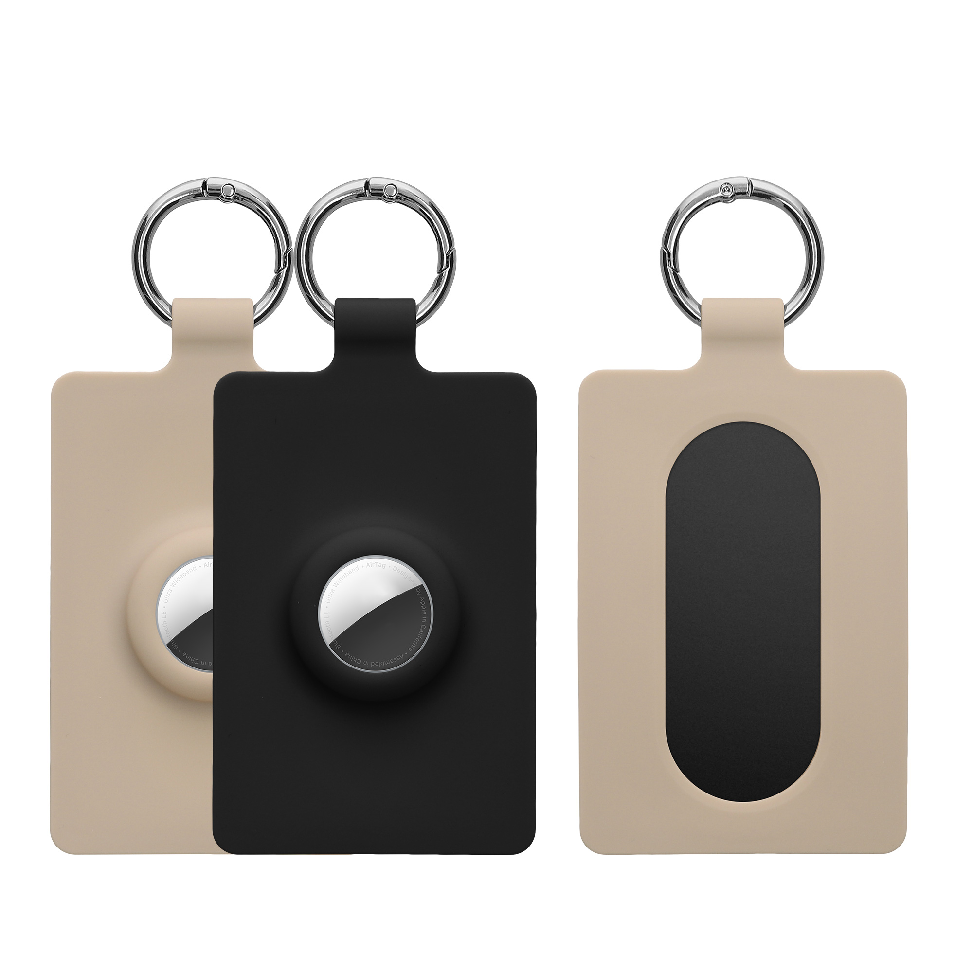 2x Pouzdro pro Tesla Model S / Model Y / Model 3 / Model X Card kwmobile silikonové - černá / krémová
