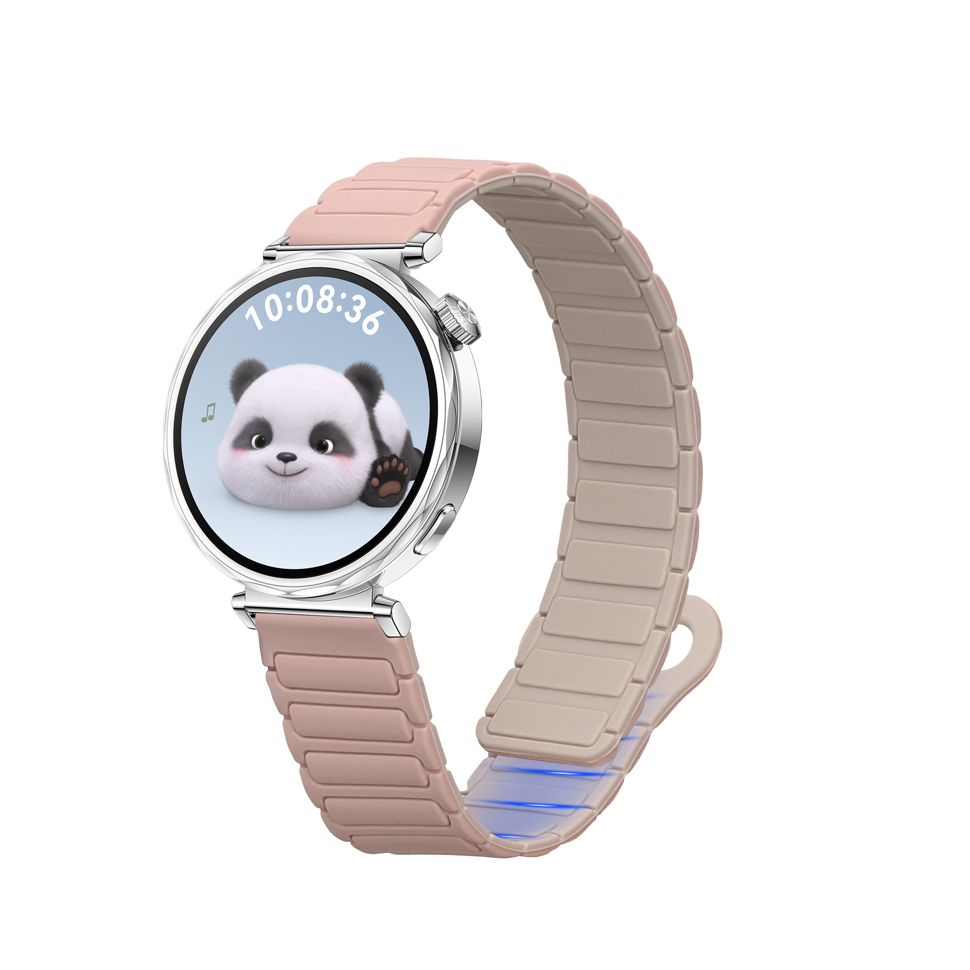 Silikonový řemínek Huawei Watch GT5 41mm magnetické zapínání pudrová růžová kwmobile