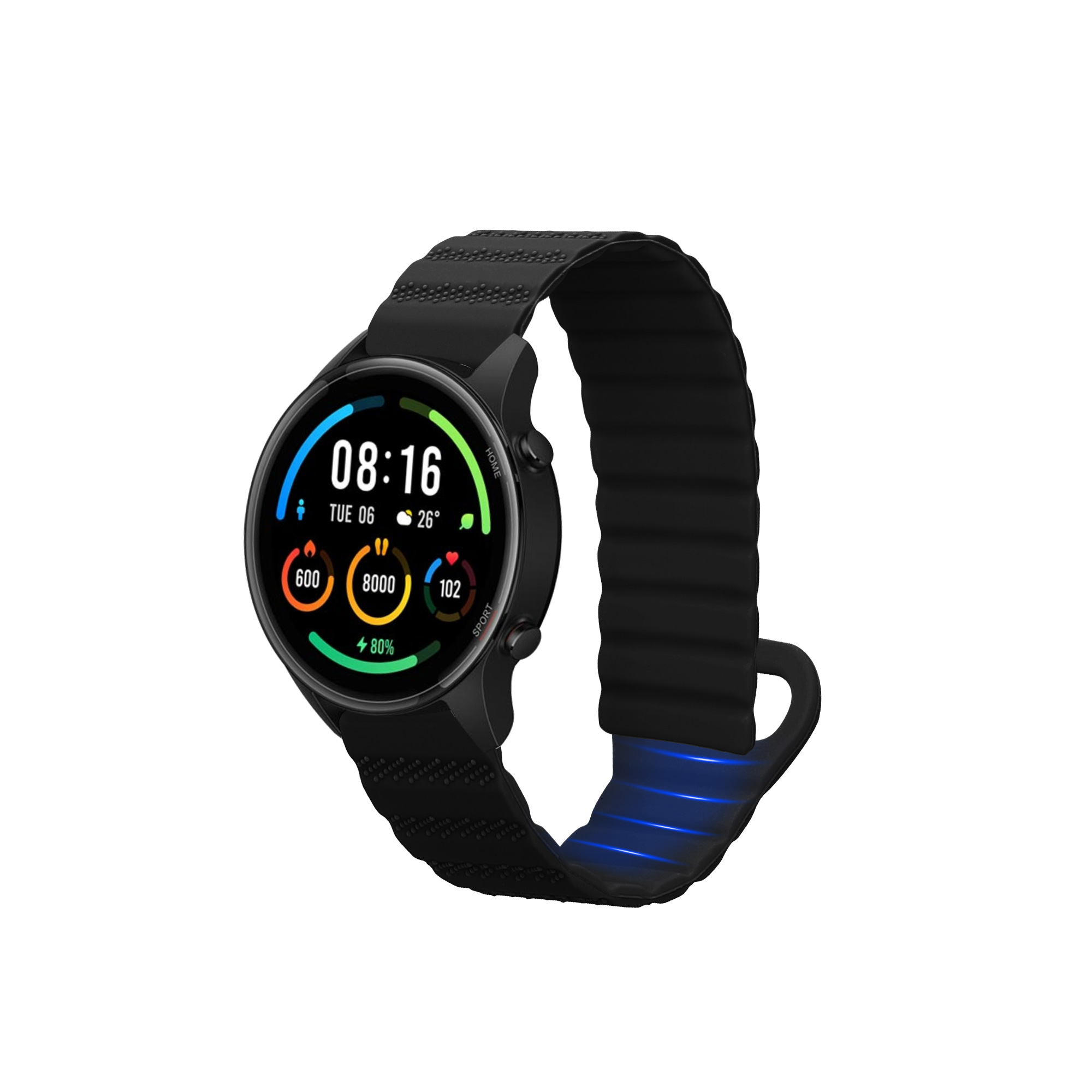 Řemínek pro Xiaomi Mi Watch Color Sport / S1 Active kwmobile silikonové - černá