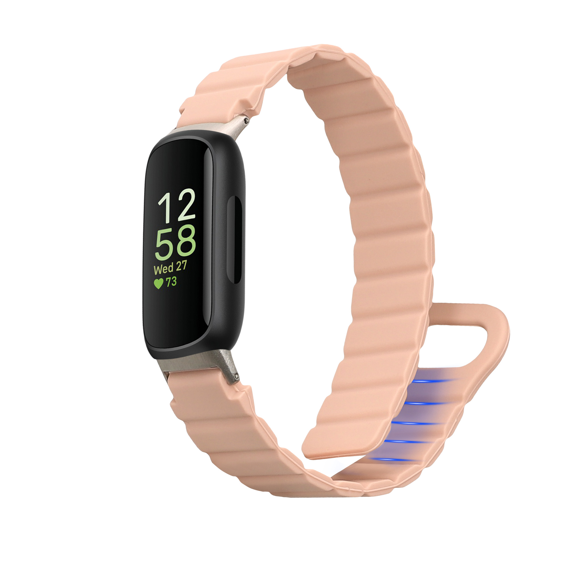 Řemínek na chytré hodinky kwmobile pro Fitbit Inspire 3 - pudrově růžová