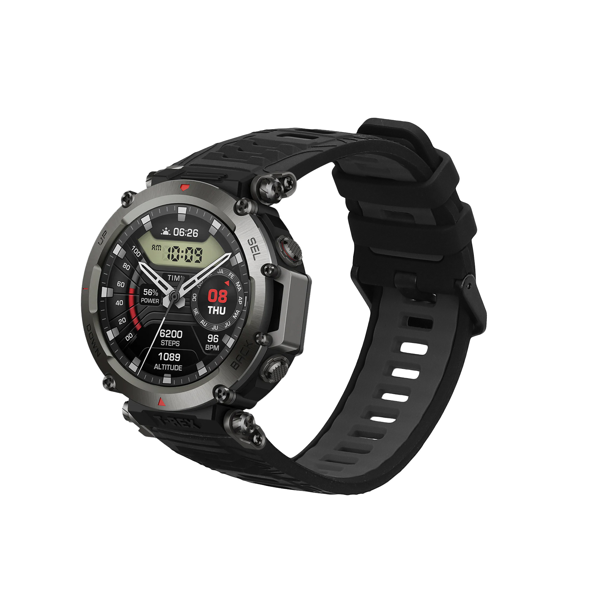 Řemínek pro Amazfit T-Rex 3 kwmobile silikonové - černá / šedá