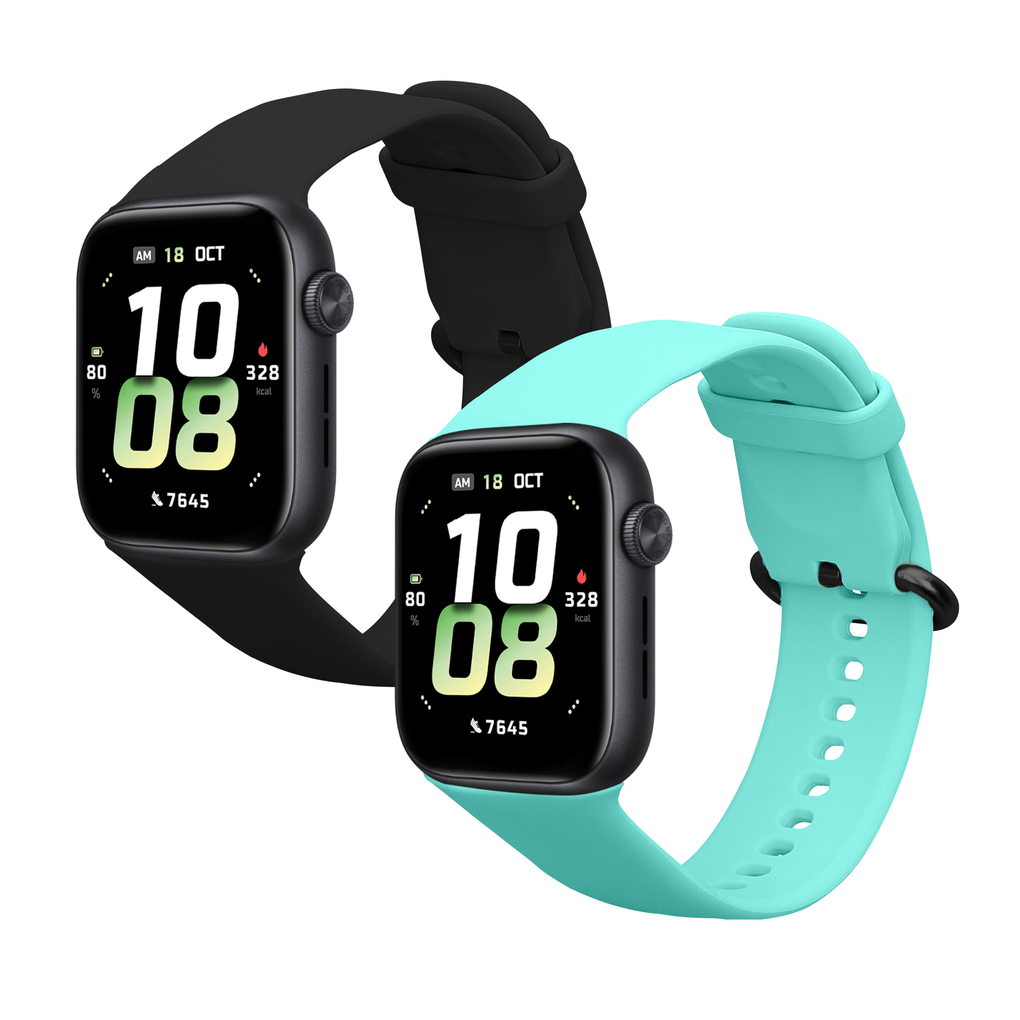 Náhradní řemínky HONOR Watch 5 (STL-L19) sada 2 ks černá/mátová kwmobile