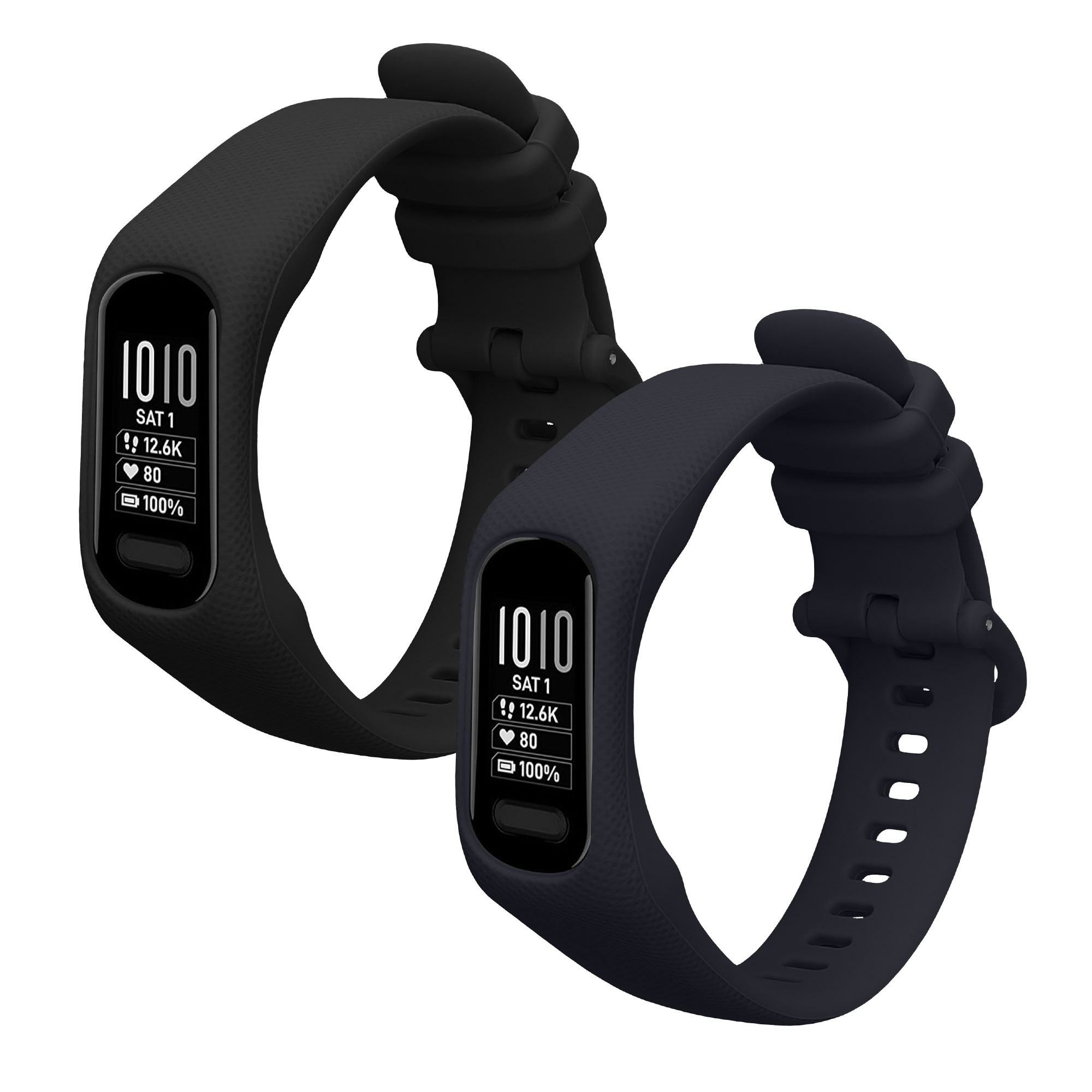 Řemínky pro Garmin vivosmart 5 / Smart 5 kwmobile silikonové - černá / tmavě modrá
