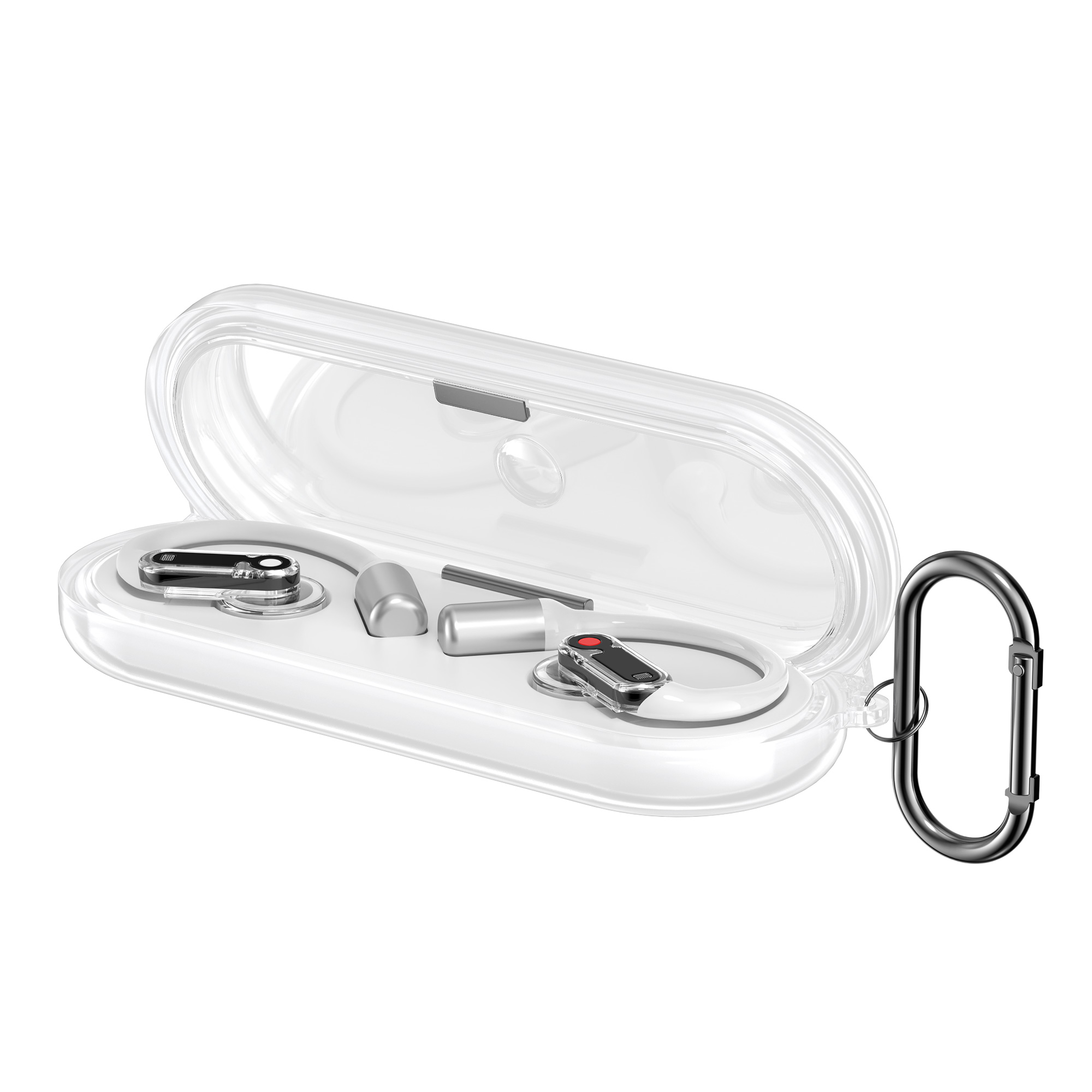 Pouzdro na sluchátka kwmobile pro Nothing Ear (Open), transparentní