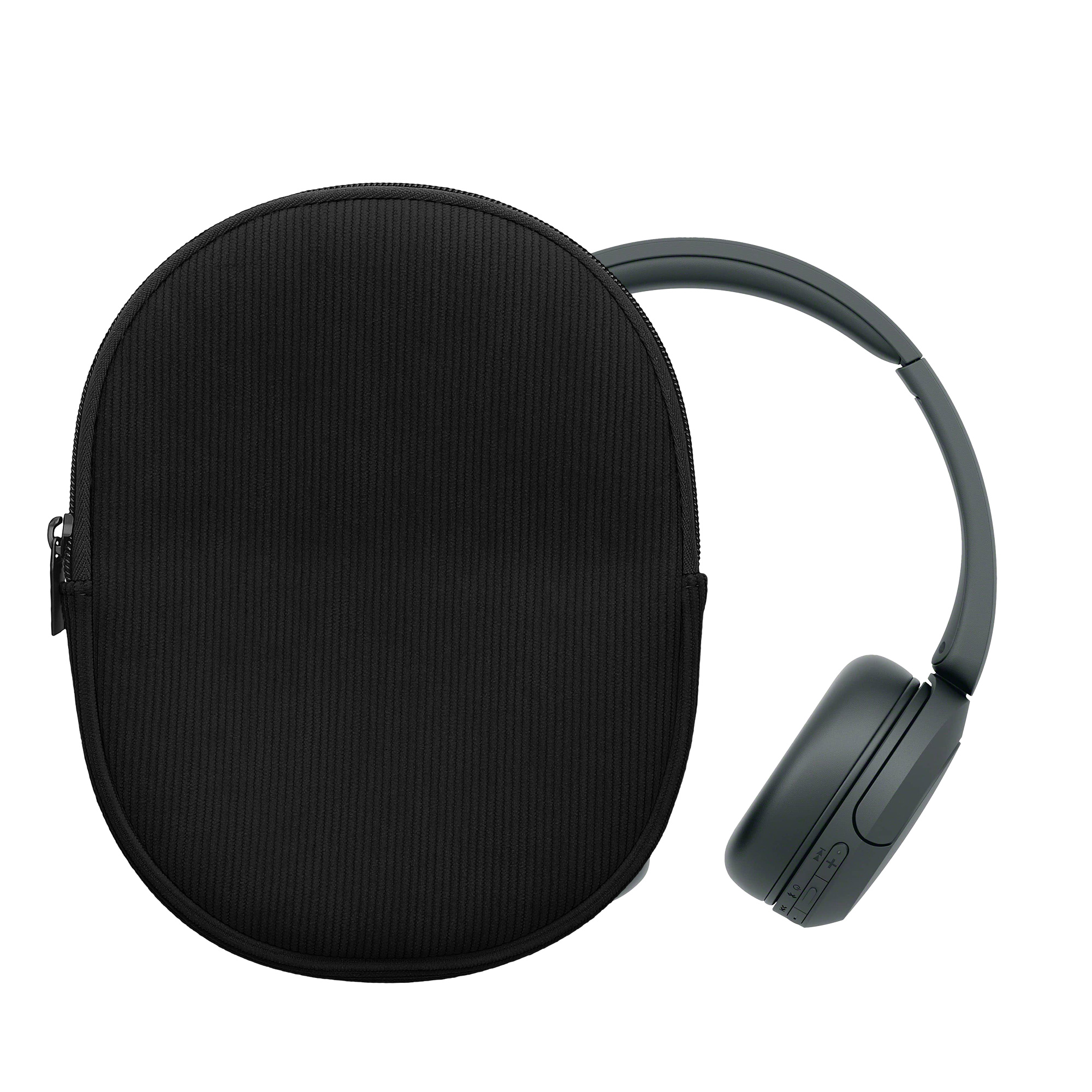 Pouzdro na sluchátka kwmobile pro Sony WH-CH520 / WH-CH510 / MDR-ZX110 22.5 x 17 cm, černá