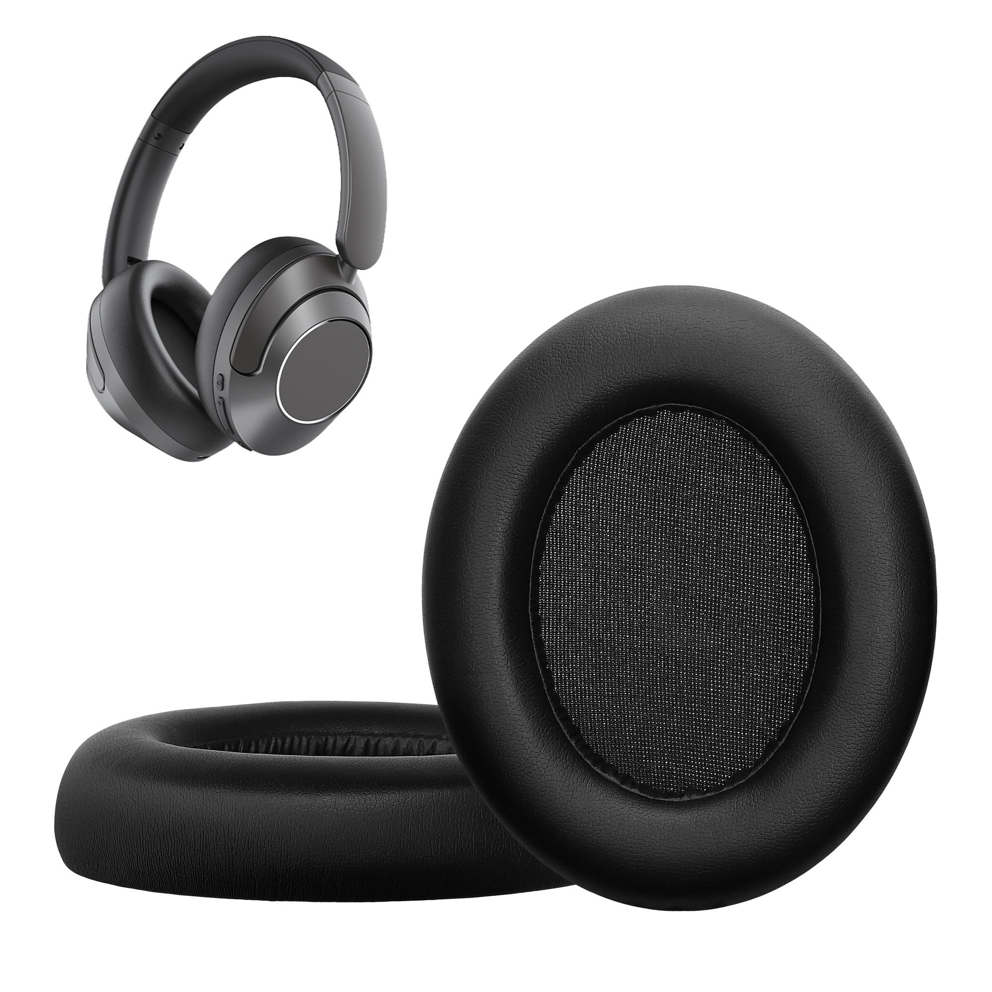 Náhradní náušníky kwmobile pro EarFun Wave Pro, černá, 2 ks