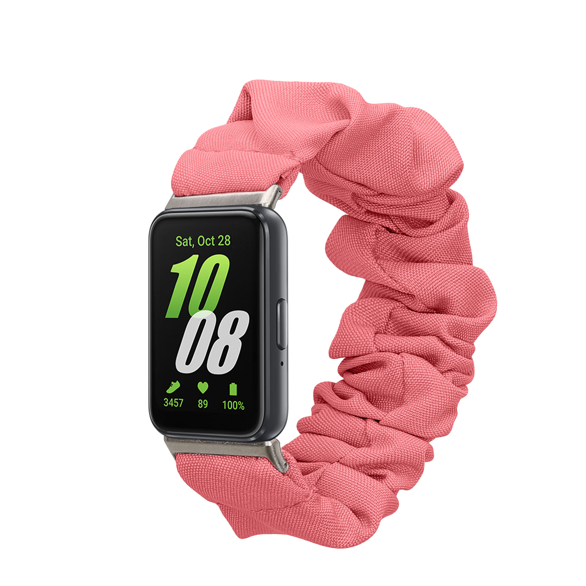 Scrunchie řemínek na chytré hodinky Samsung Galaxy Fit 3 kwmobile růžový
