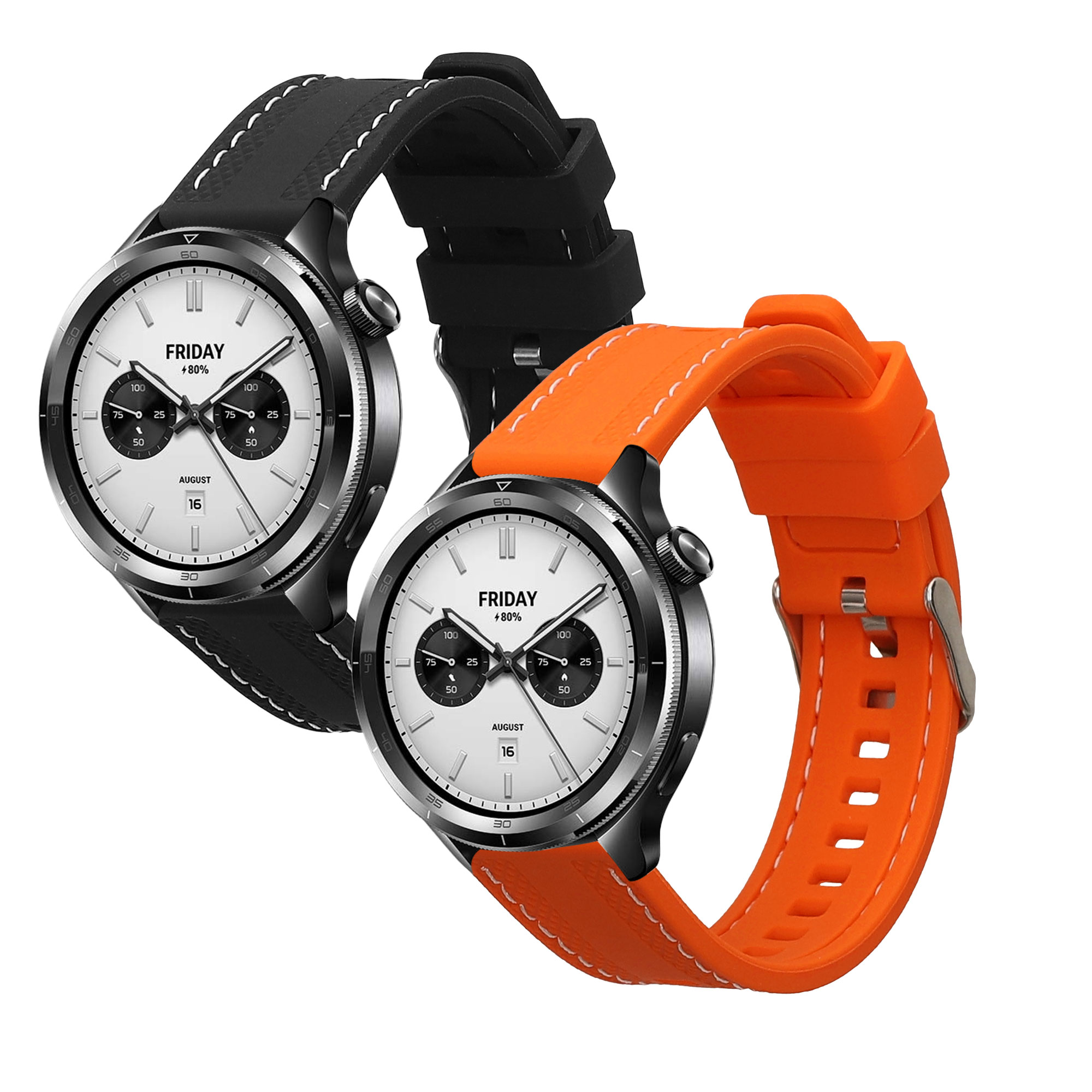 Řemínek na hodinky kwmobile silikonový pro Xiaomi Watch S4 / S4 Sport / S3 / S2 / Watch S1 Active / Watch 5 Active, černá /