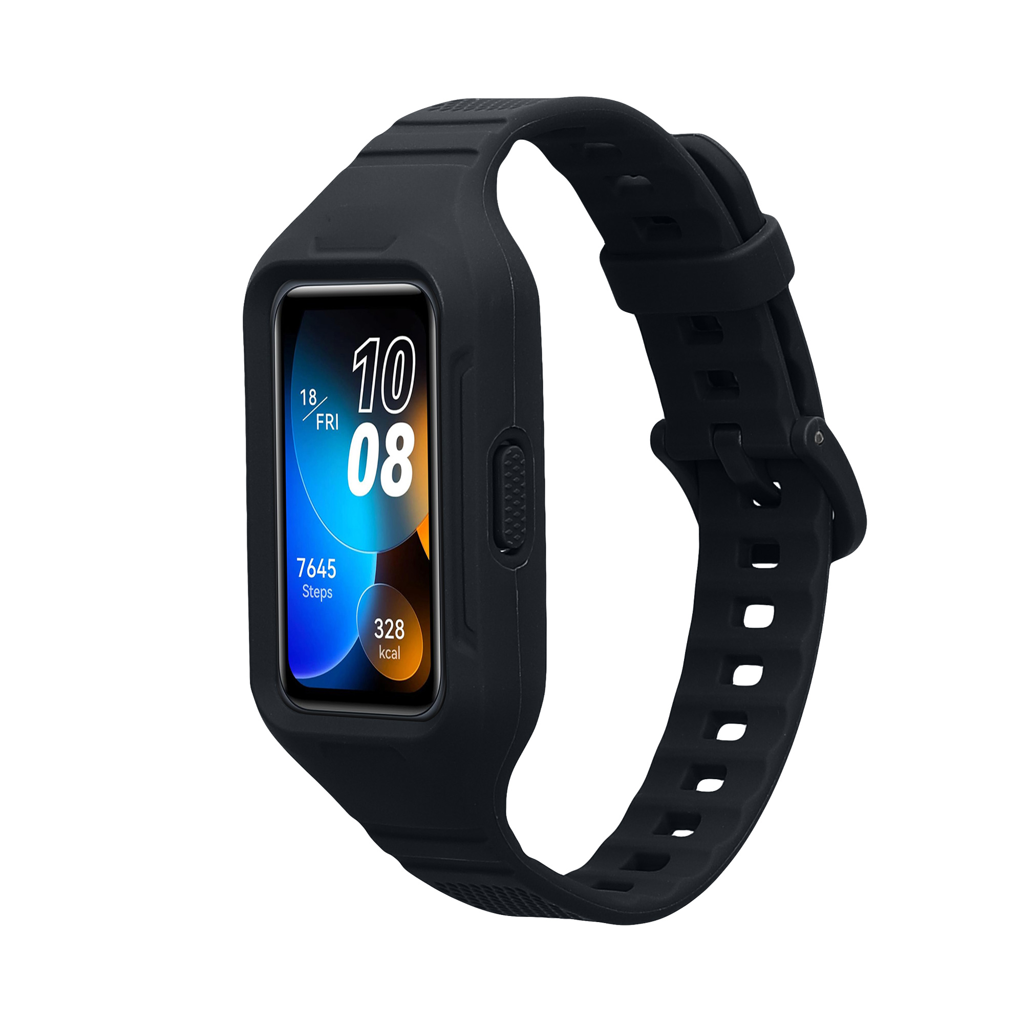 Sada silikonových řemínků na chytré hodinky Huawei Band 9 / Band 8 7 6 Pro / Honor Band 7 6 černé