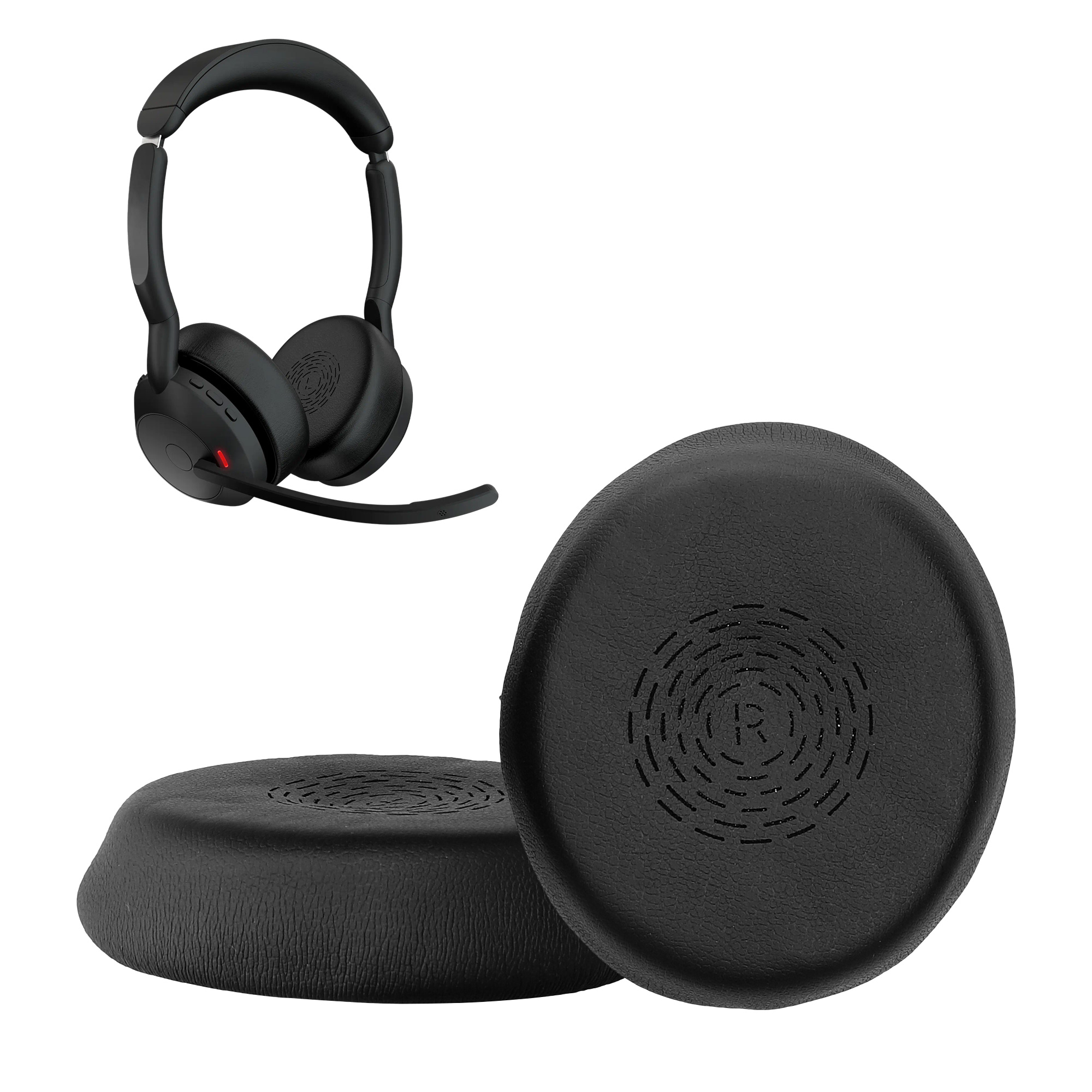 Náhradní náušníky na sluchátka Jabra Evolve 2 55 / Evlove 2 50 kwmobile 2 ks černé