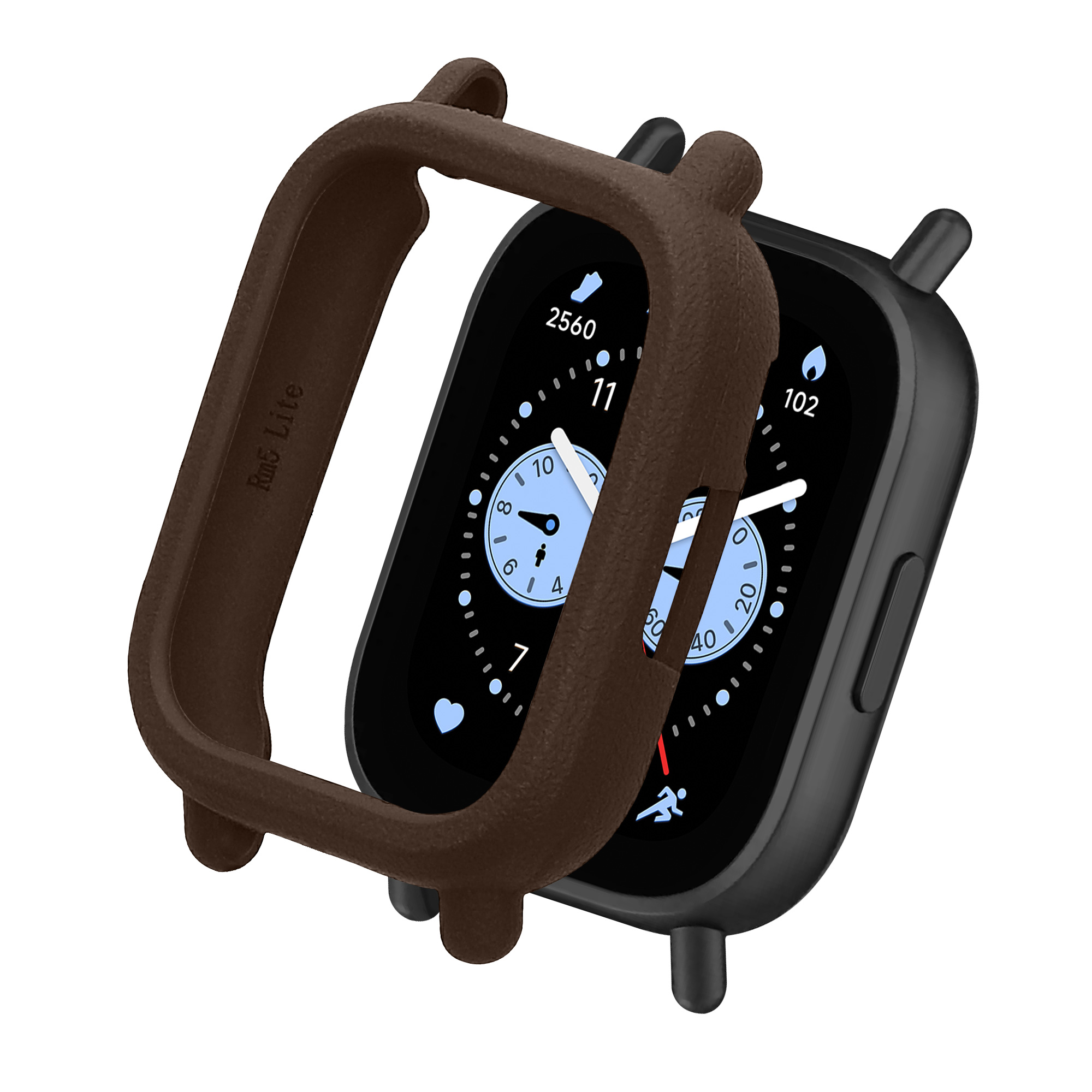 kwmobile ochranný kryt na chytré hodinky Redmi Watch 5 Lite - tmavě hnědá
