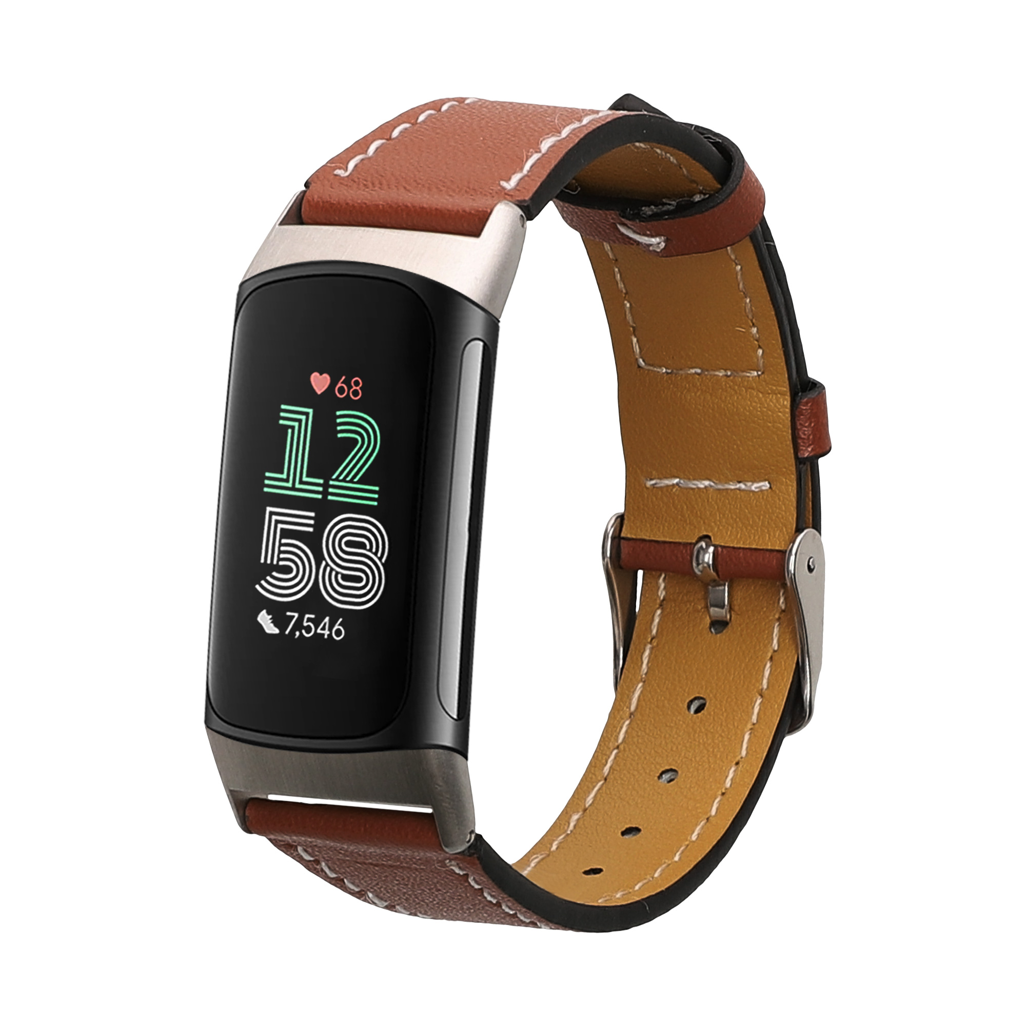 Řemínek na chytré hodinky kwmobile pro Fitbit Charge 6 / Charge 5 - hnědá