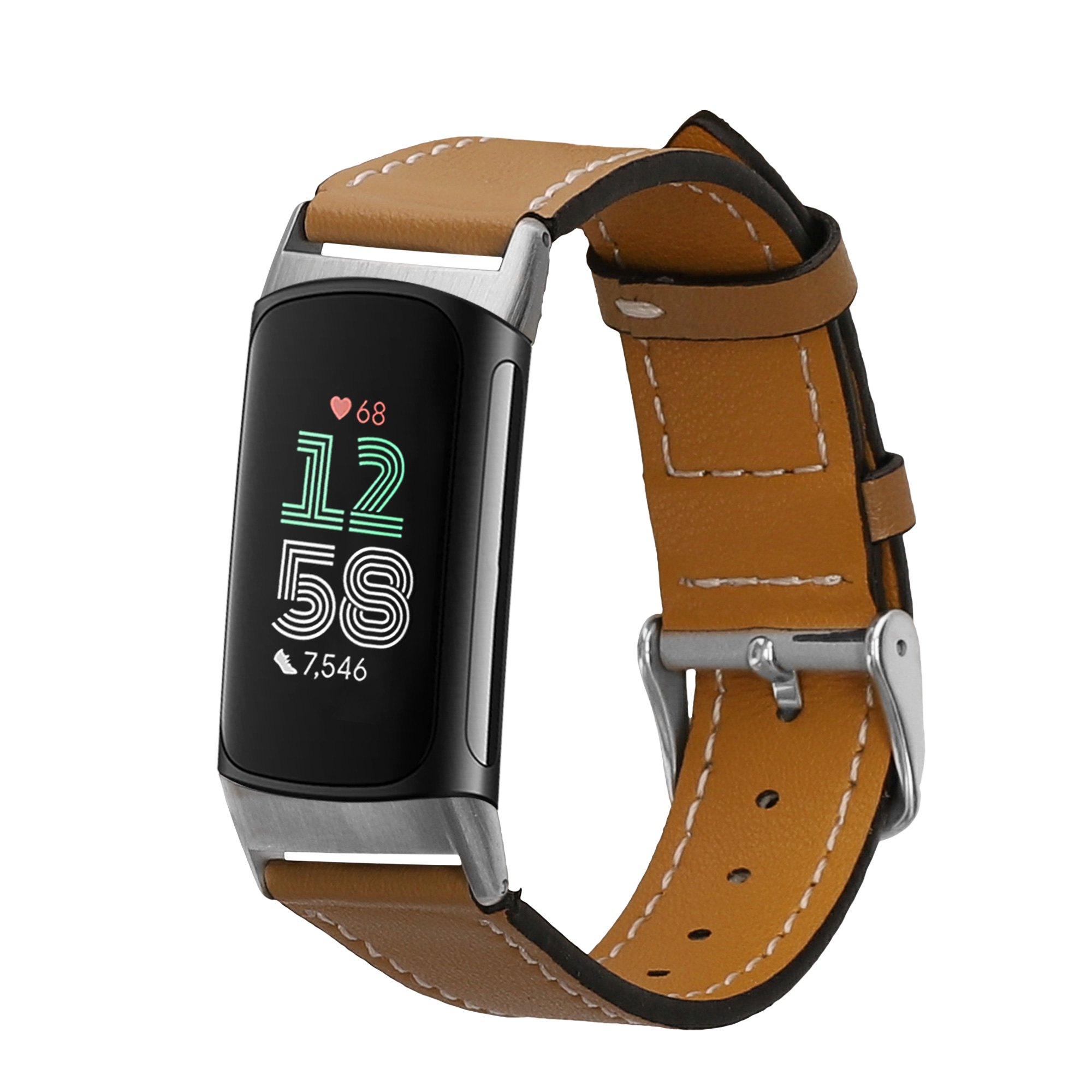 Řemínek na chytré hodinky kwmobile pro Fitbit Charge 6 / Charge 5 - světle hnědá
