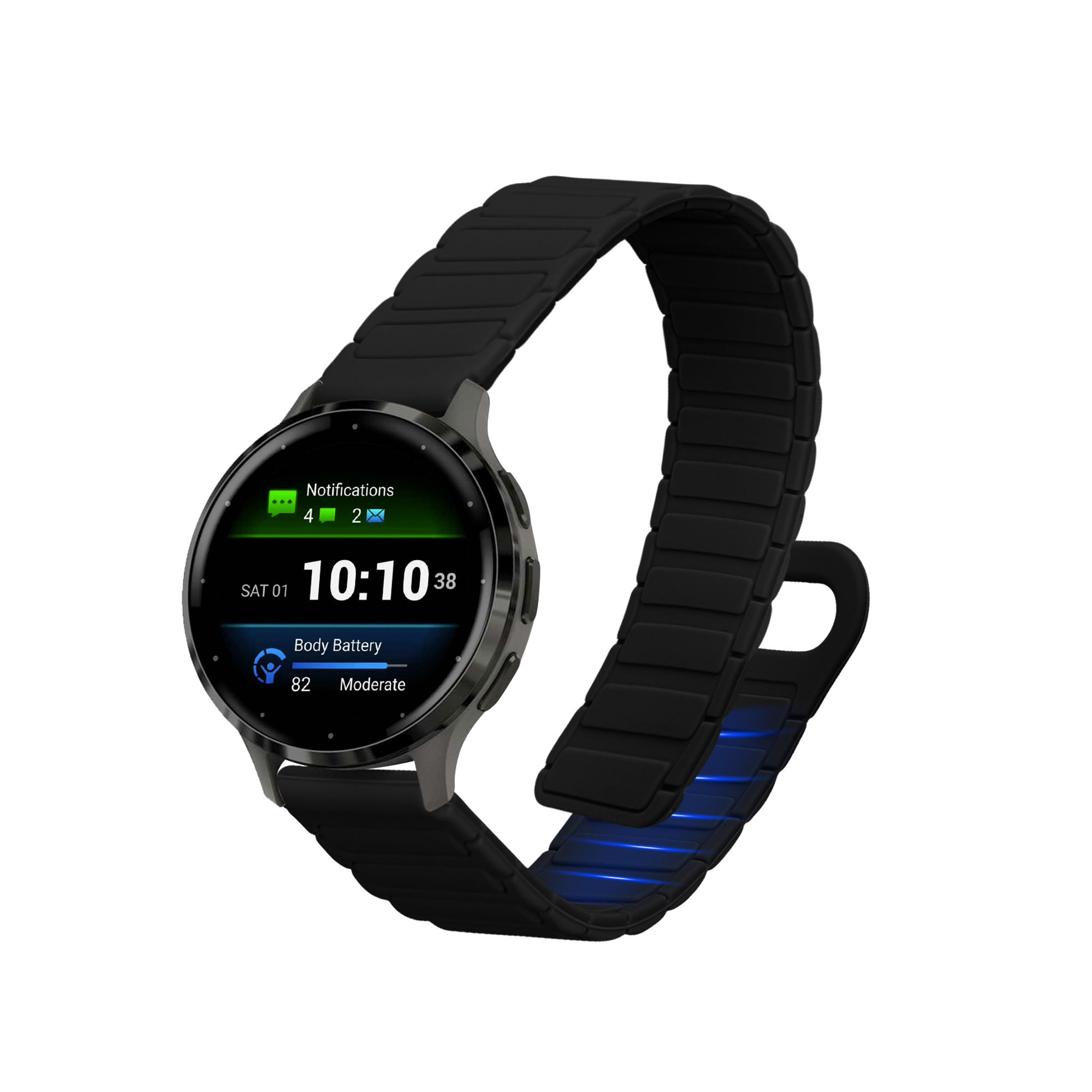 Řemínek kwmobile pro Garmin Venu 3S / Venu 2S / vivoactive 4S / Forerunner 265S 255S - černá