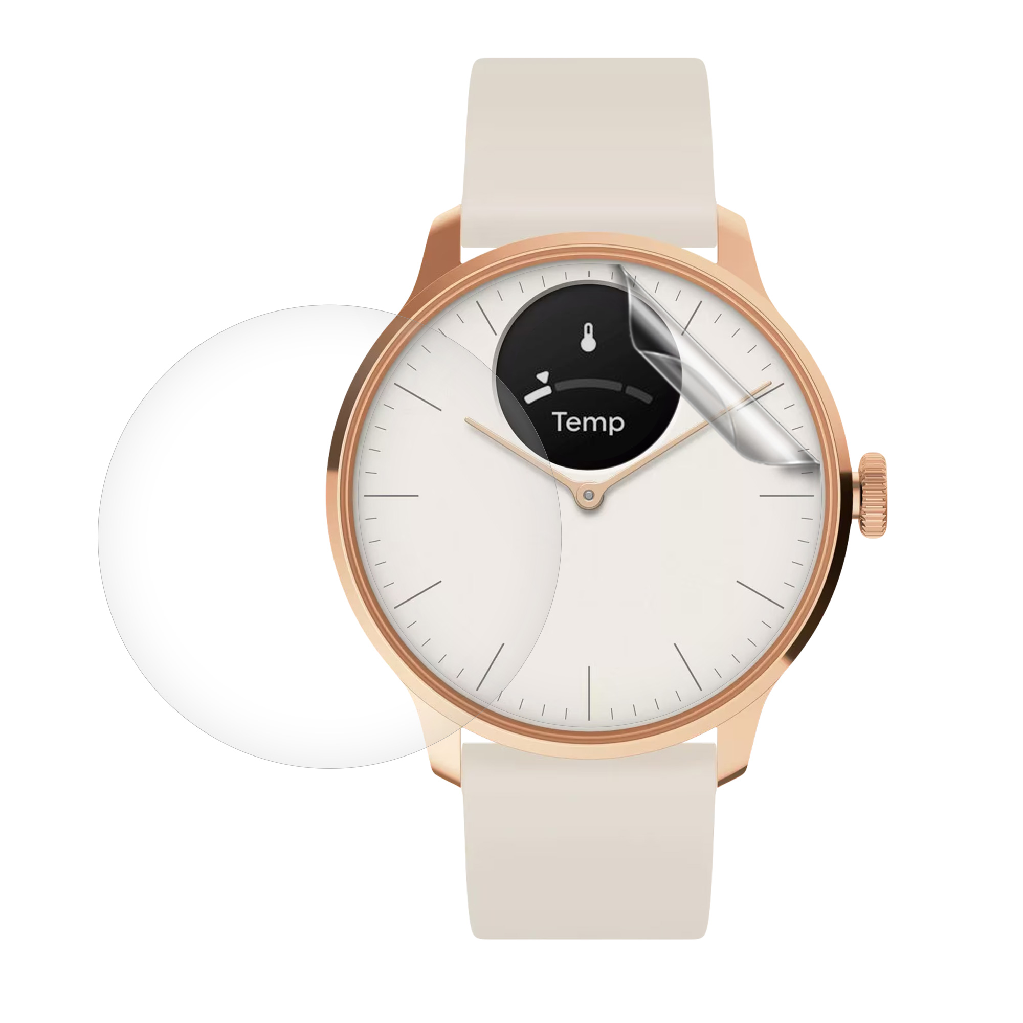3x Ochranná fólie Withings Scanwatch Light 37mm kwmobile - transparentní