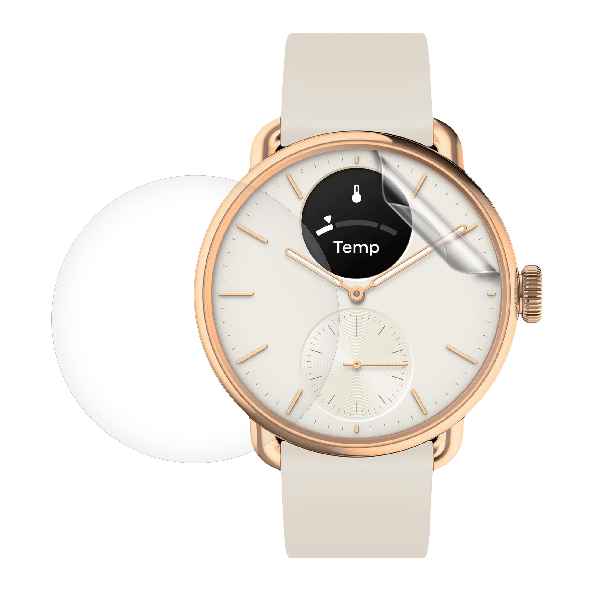 3x Ochranná fólie Withings Scanwatch 2 38mm kwmobile - transparentní