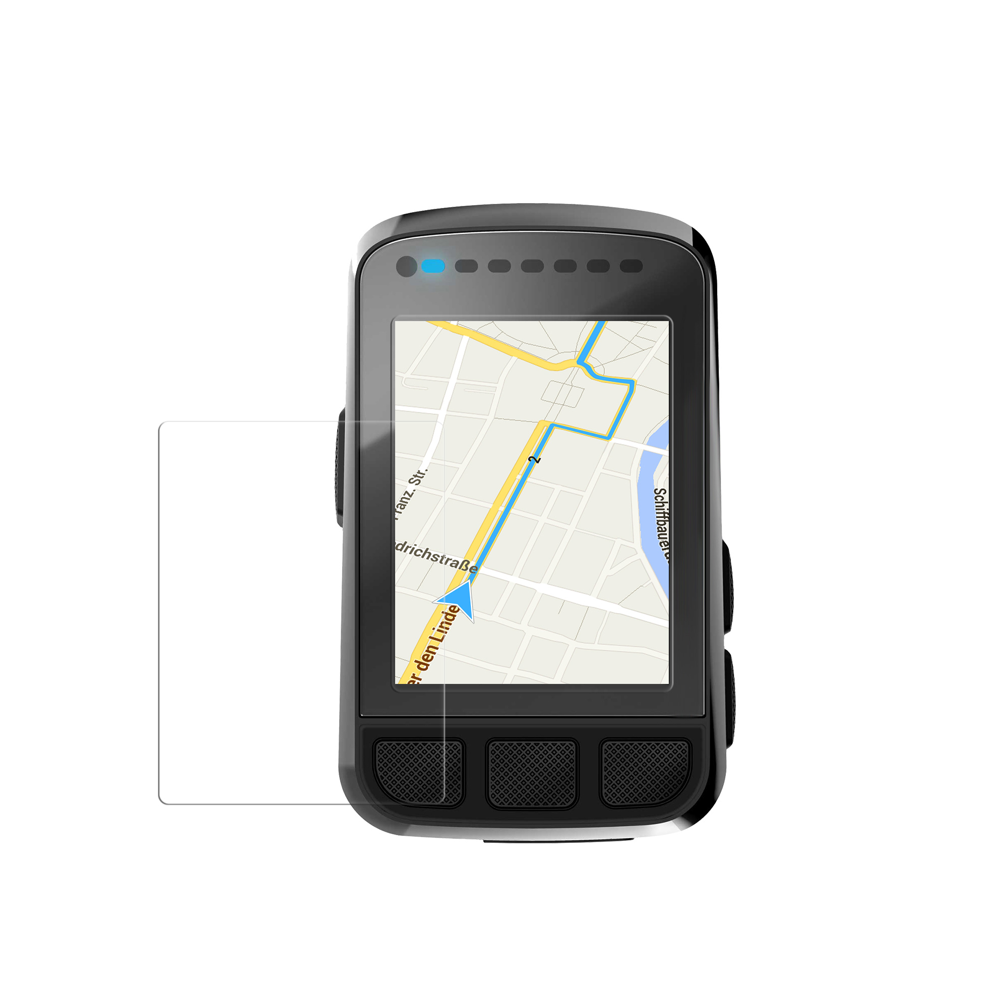 Ochranná fólie cyklo GPS Wahoo ELEMNT Bolt kwmobile 2 ks transparentní