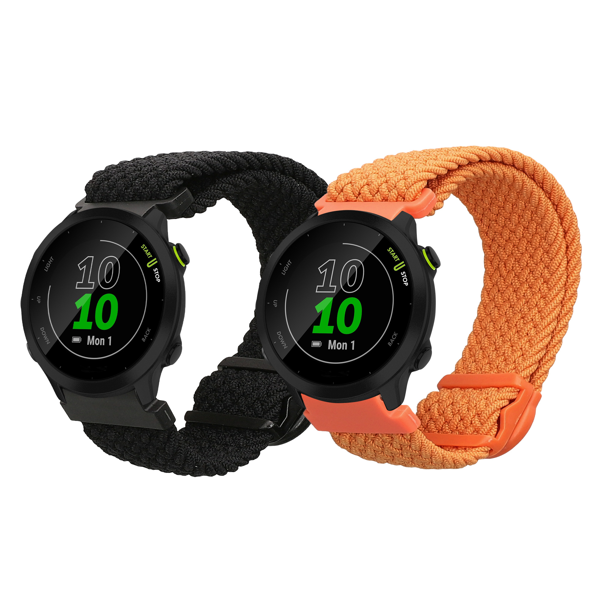 Řemínek Garmin Forerunner 55 / 165 / 2 kwmobile nylon 2 ks černá / oran