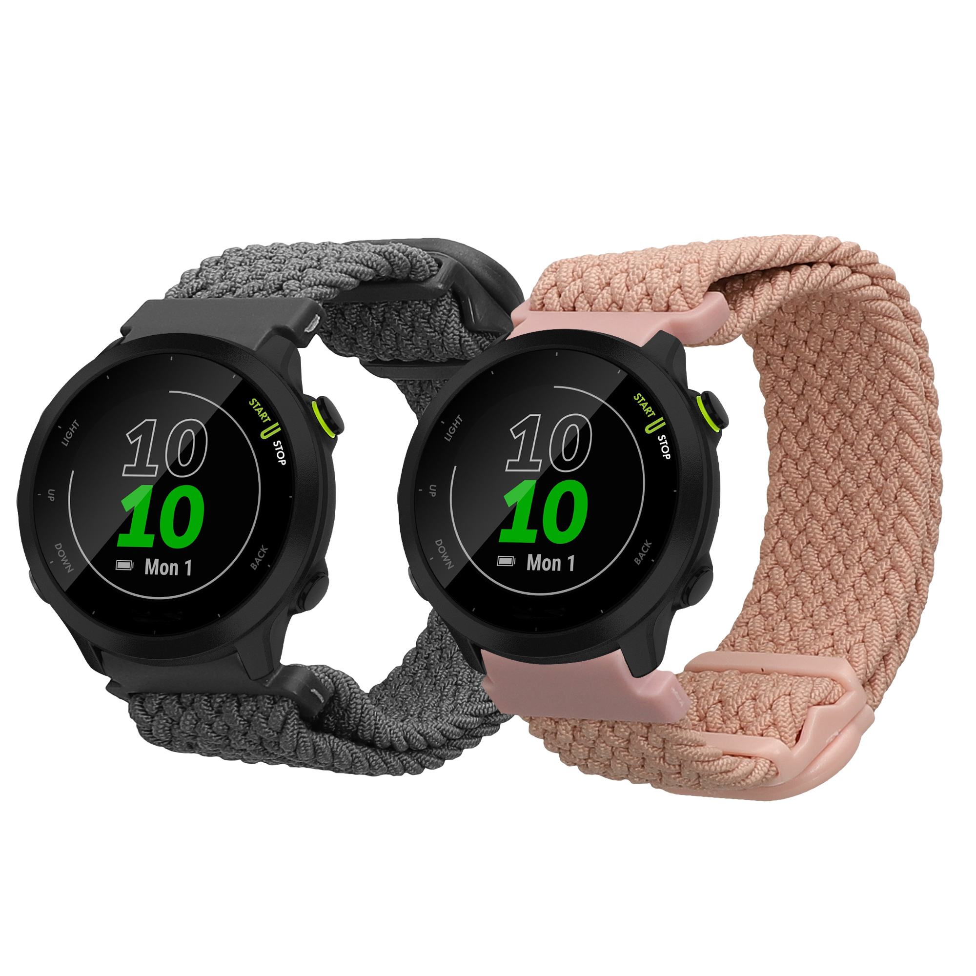 Řemínek Garmin Forerunner 55 / 165 / 2 kwmobile nylon 2 ks šedá / staro