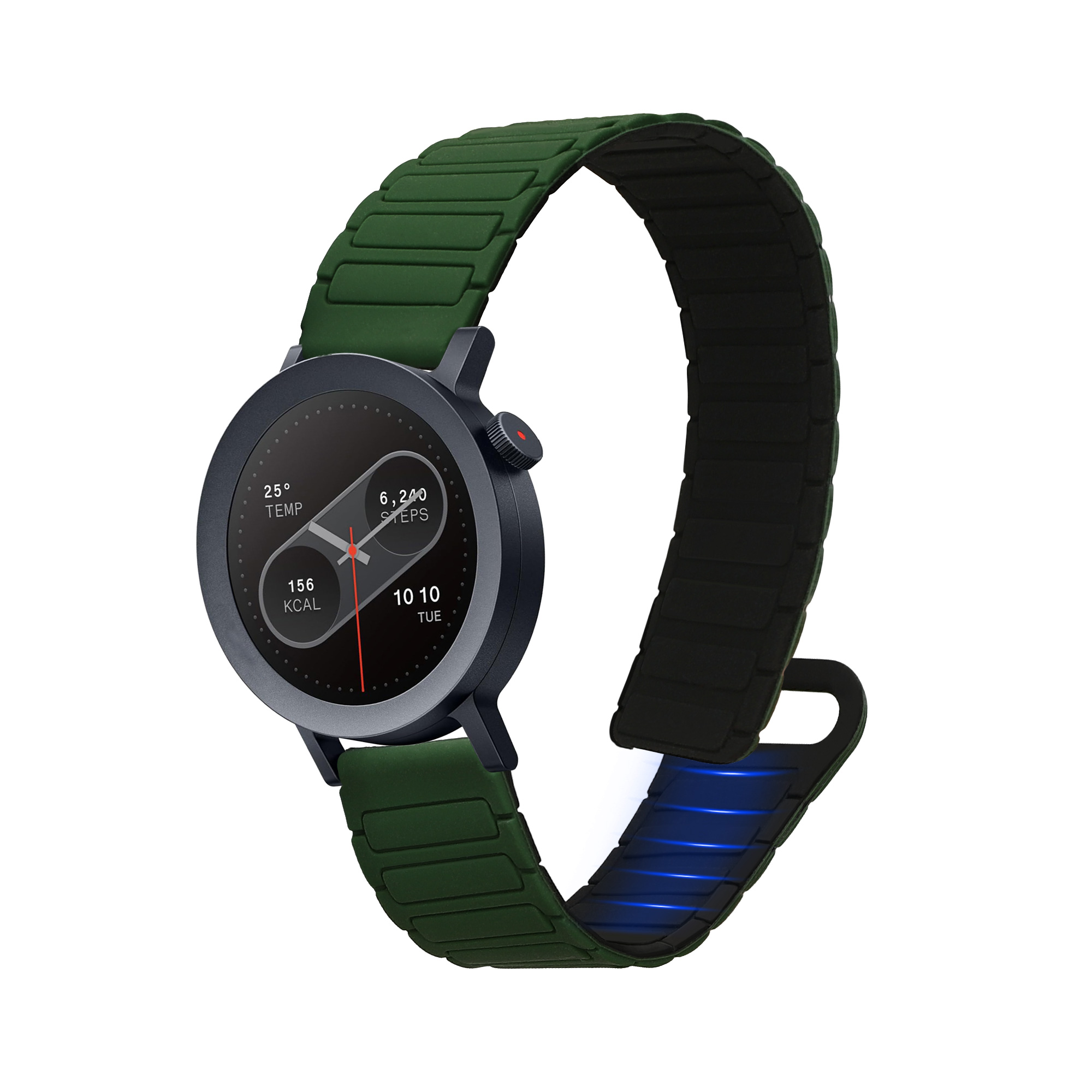 Řemínek na hodinky kwmobile silikonový pro CMF Watch Pro 2 / Watch Pro 1, tmavě zelená