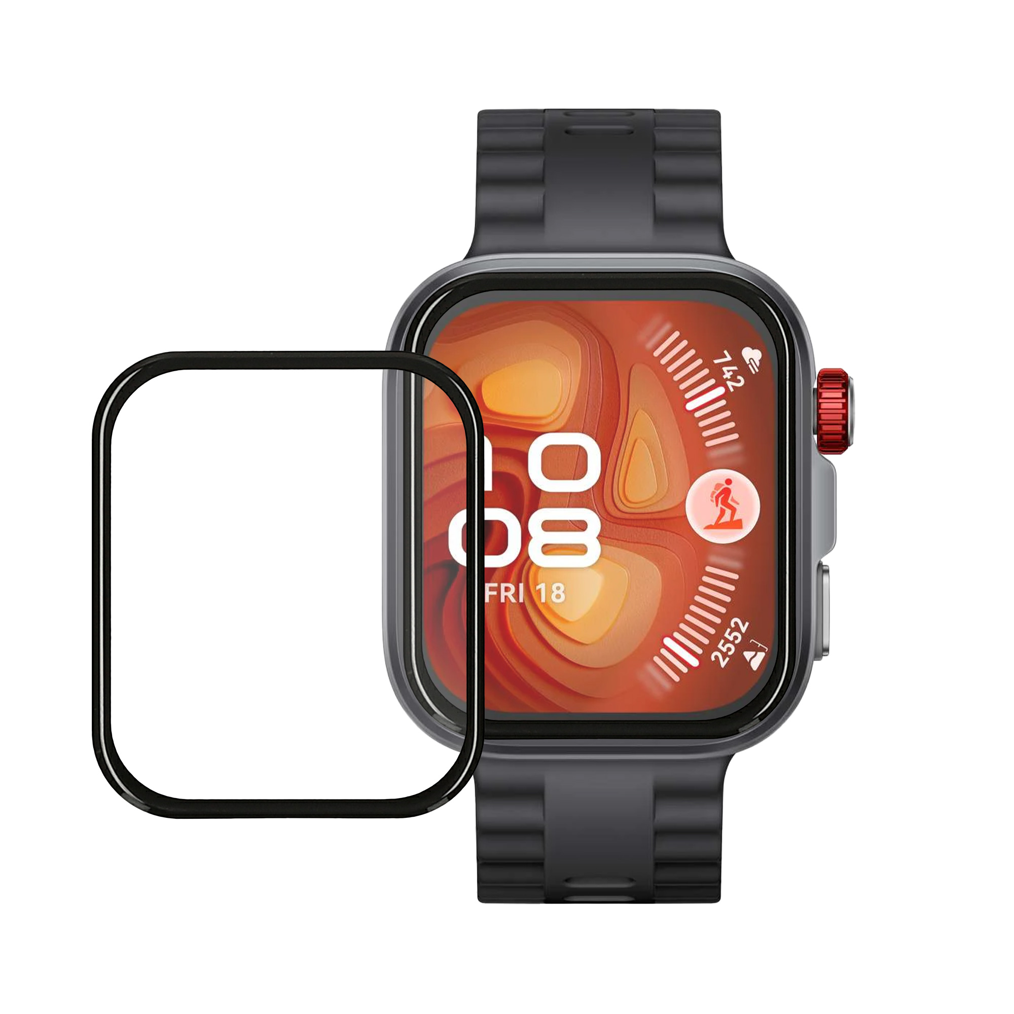 Ochranná fólie hodinky Huawei Watch Fit 4 Pro sada 2 ks 2x Smart Protector Anti-Fingerprint kwmobile