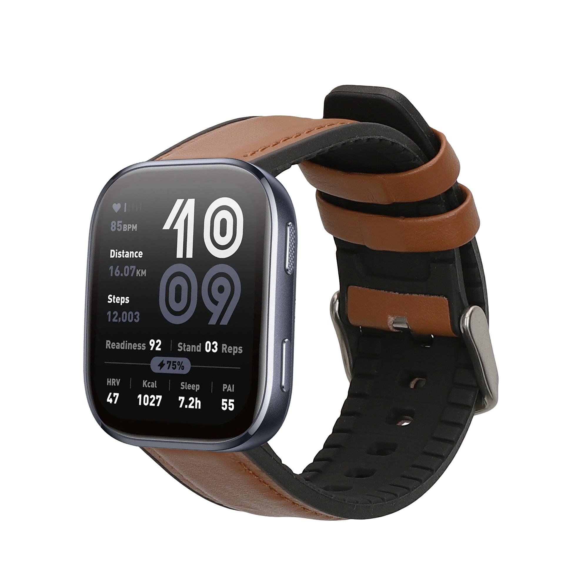 Řemínek 22mm Amazfit Bip 6/Bip 5 Unity/Bip 5/GTS 3/Balance 2... 22mm kwmobile TPU hnědý/černý