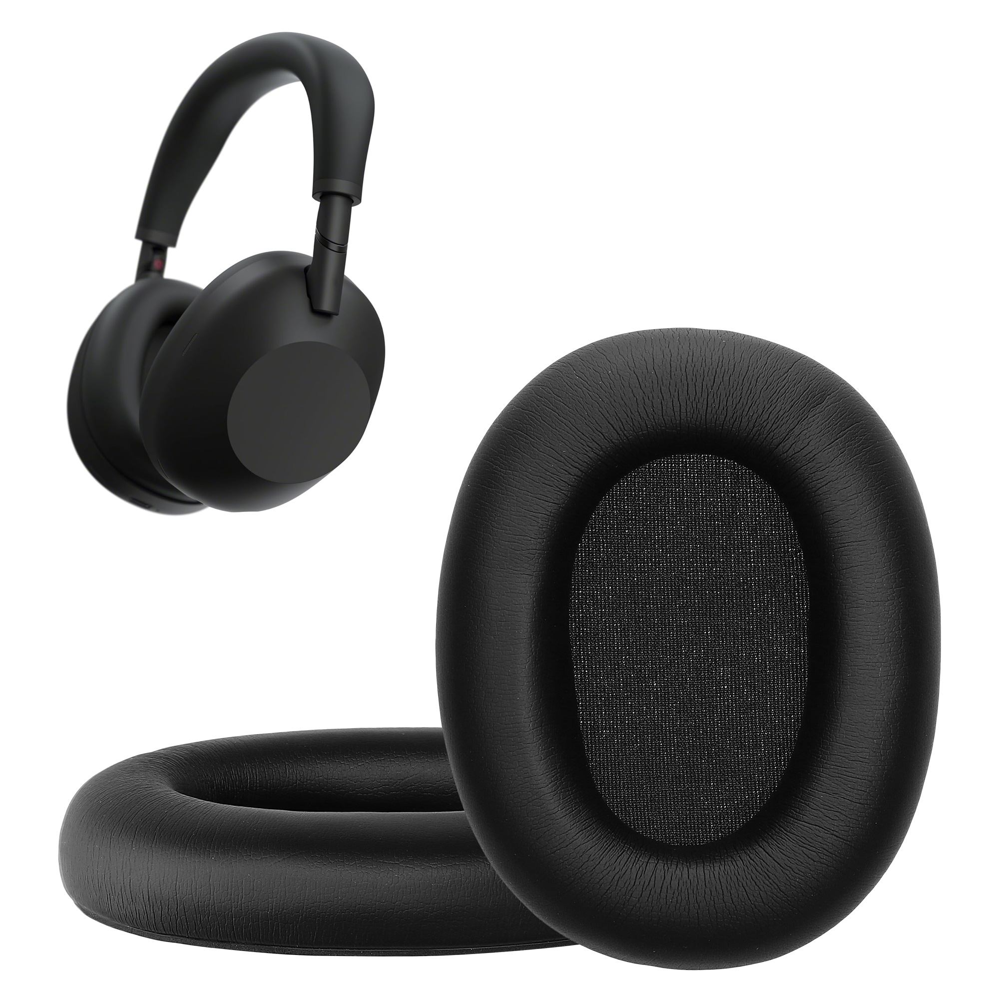 Náhradní náušníky kwmobile pro Sony WH-1000XM6, černá, 2 ks
