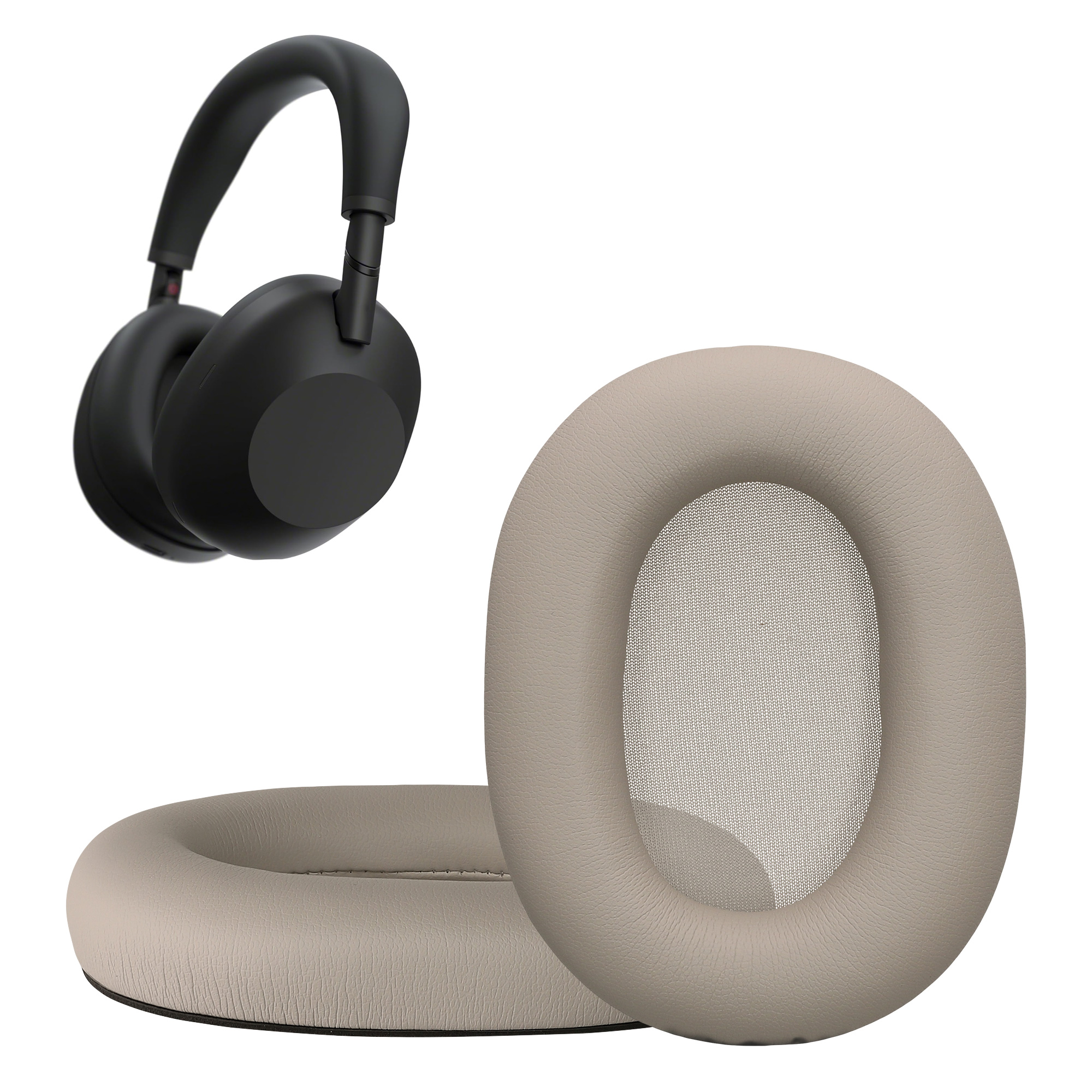 Náhradní náušníky kwmobile pro Sony WH-1000XM6, šedá, 2 ks