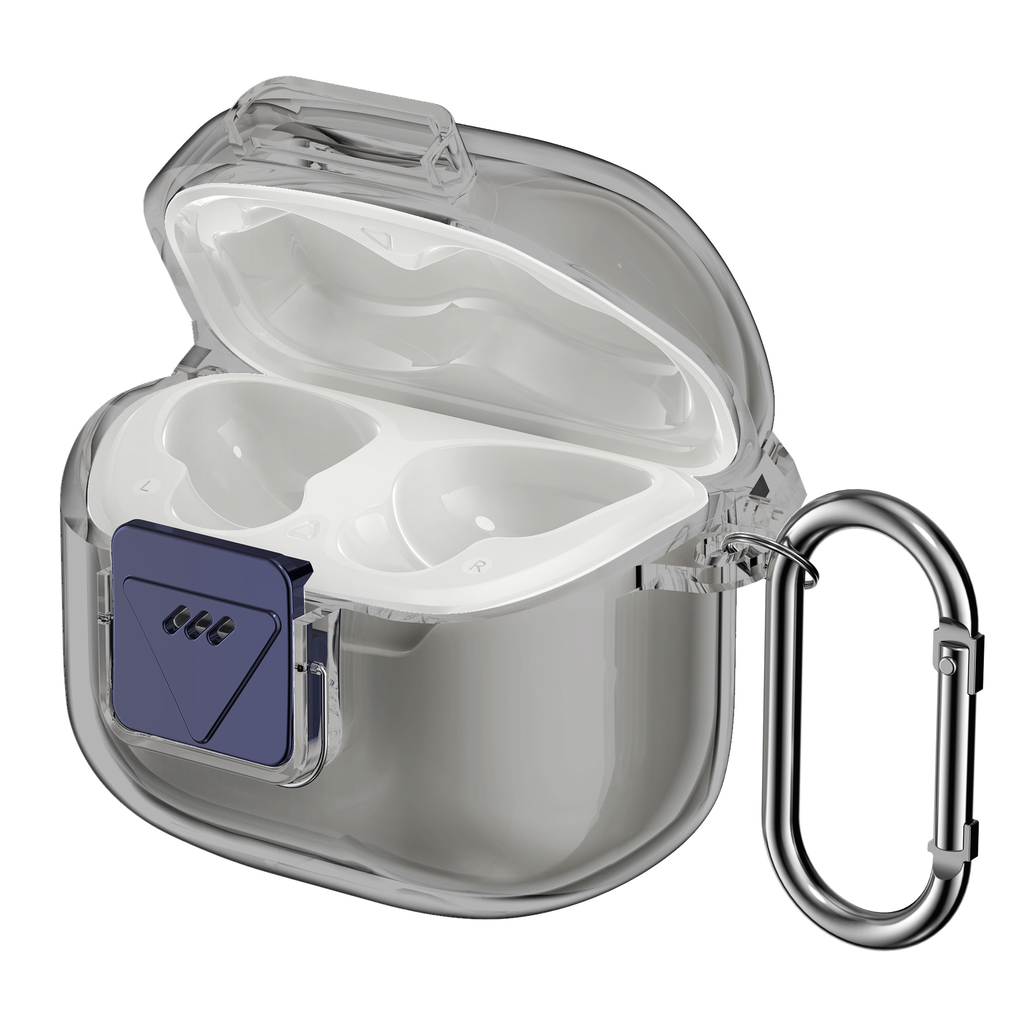 Pouzdro na sluchátka pro JBL Tune Flex 2 kwmobile silikonové - černá / transparentní