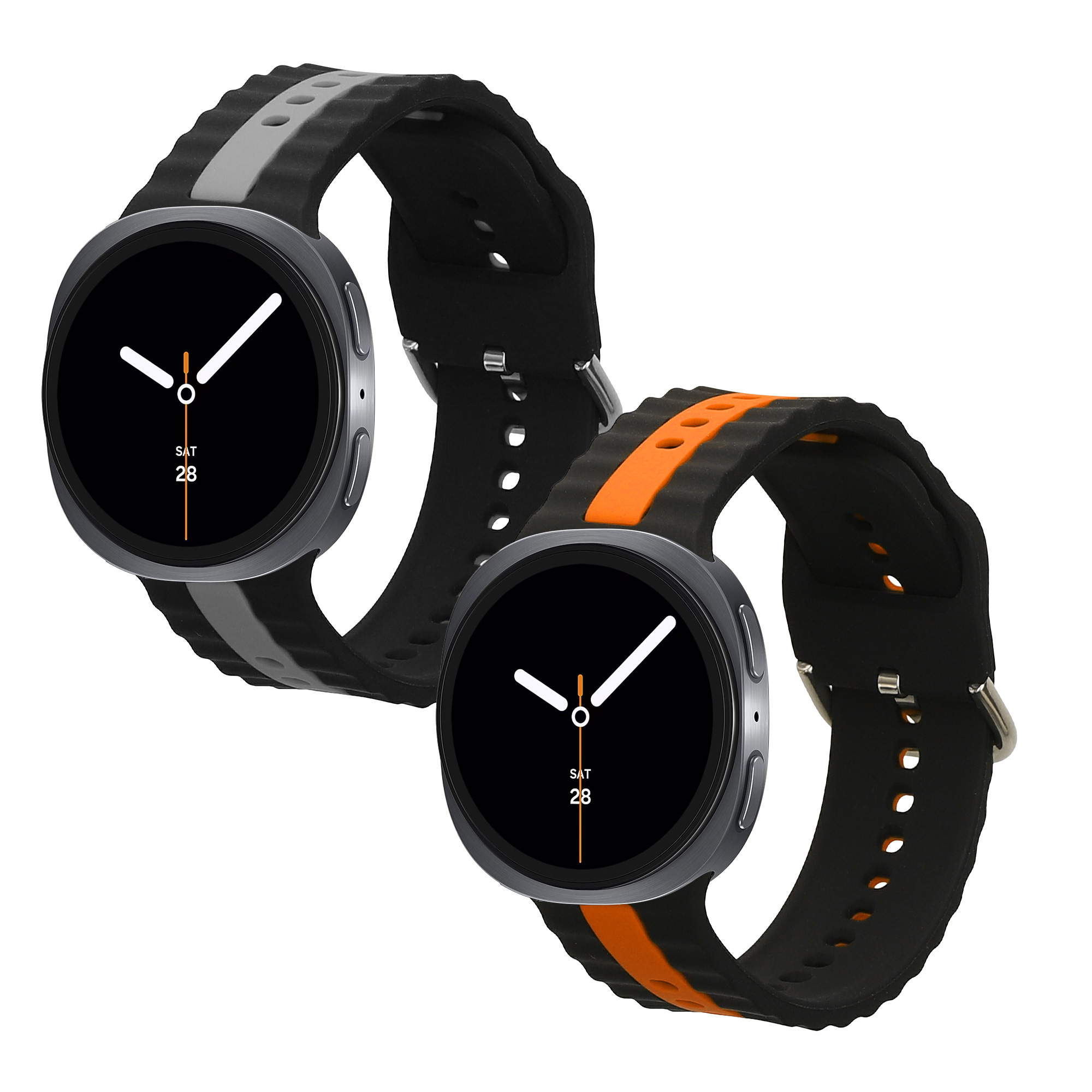 2x Řemínek na hodinky Galaxy Watch 8 Galaxy / Galaxy Watch 8 Classic 46mm Straps kwmobile černý