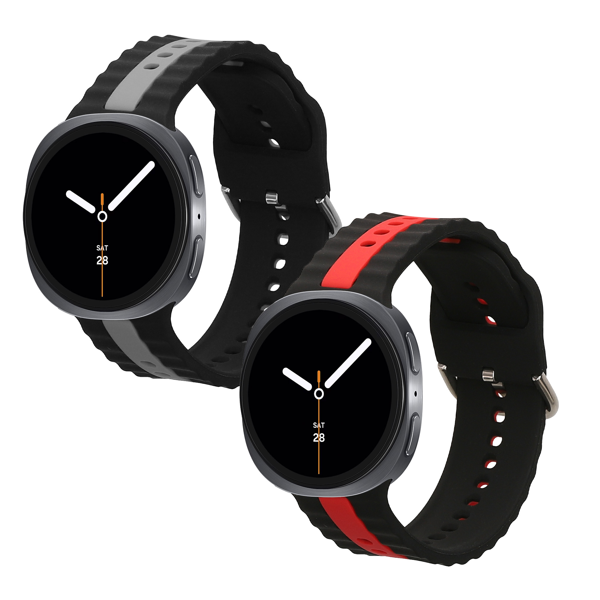 2x Řemínek na hodinky Galaxy Watch 8 Galaxy / Galaxy Watch 8 Classic 46mm Straps kwmobile černý