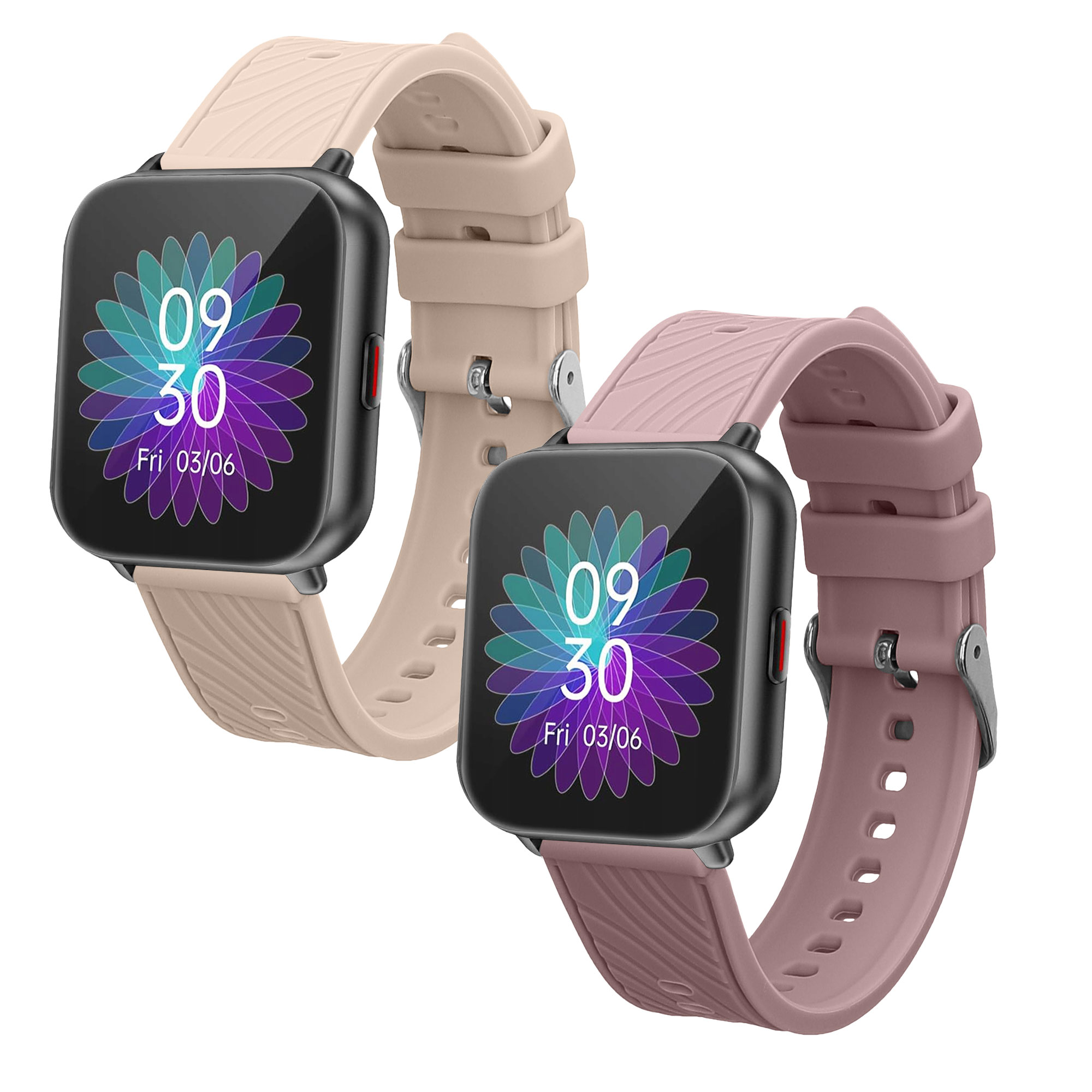 2x Řemínek na chytré hodinky kwmobile pro Ruimen H1 / D1 - levandulová / pudrově růžová