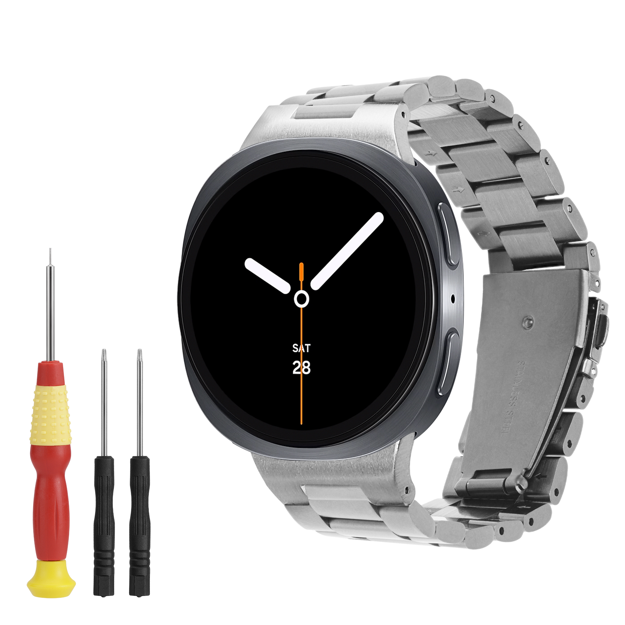 Řemínek na hodinky Galaxy Watch 8 Galaxy / Galaxy Watch 8 Classic 46mm Strap kwmobile stříbrný