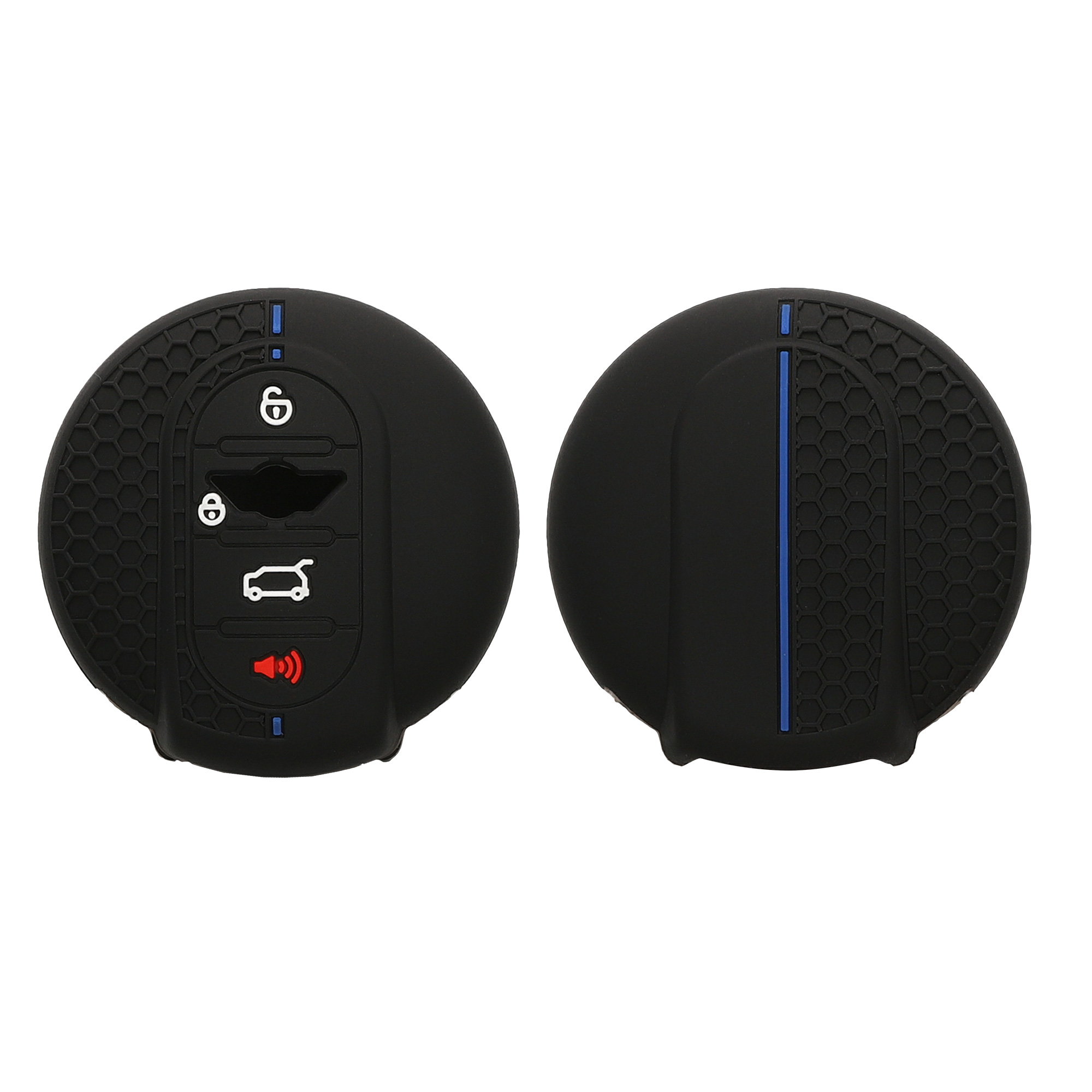 Pouzdro na autoklíč kwmobile pro Mini 3 Button - Černá / modrá