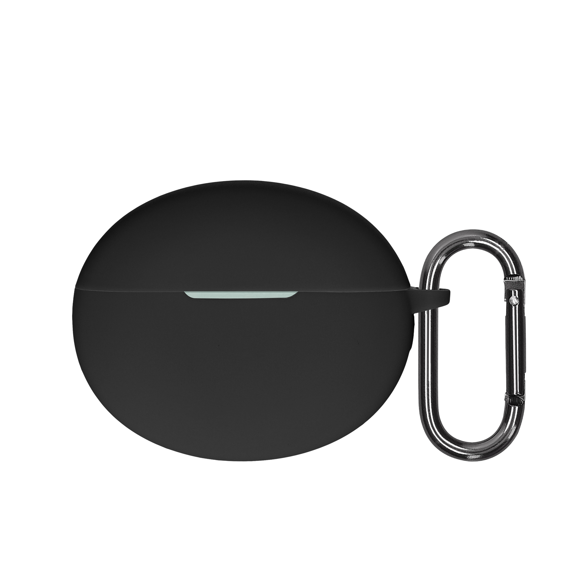 Obal pro OnePlus Buds 4 kwmobile s karabinou silikonové - černá
