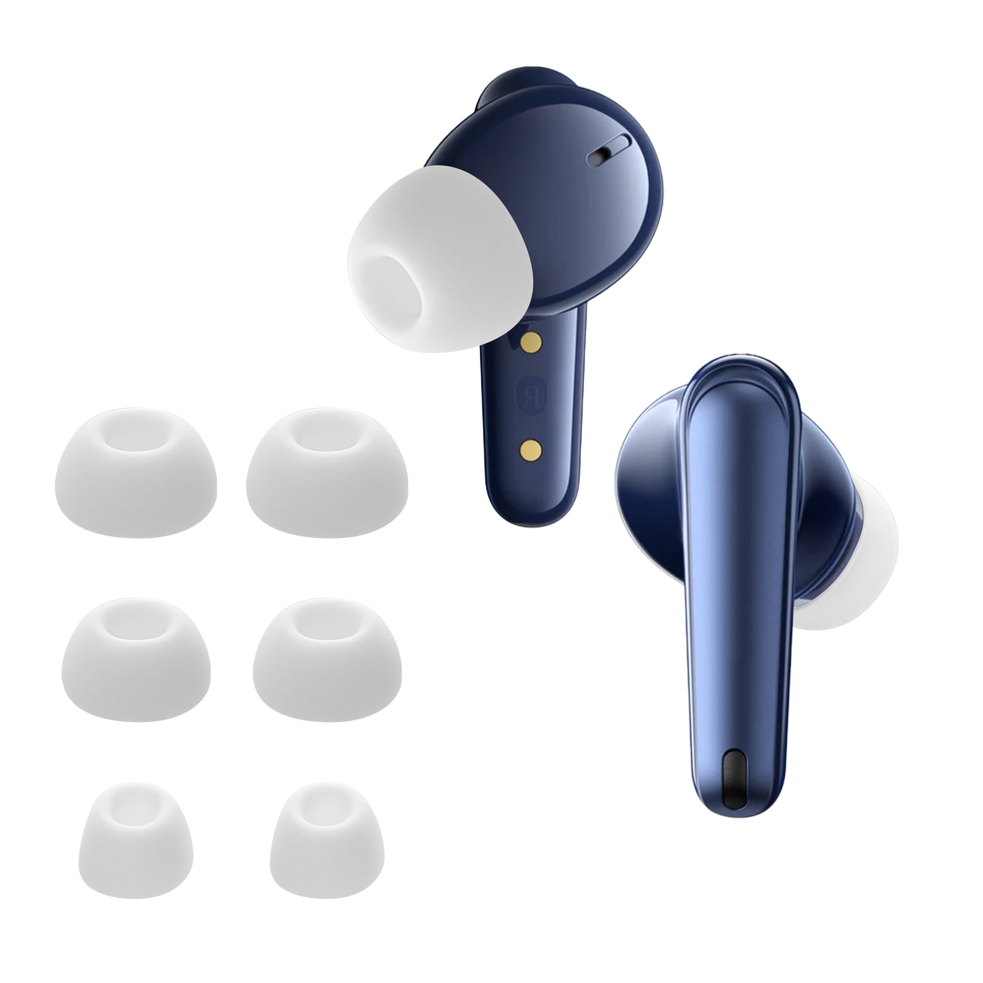 Silikonové špunty kwmobile pro Anker Soundcore Liberty 4 NC, bílá