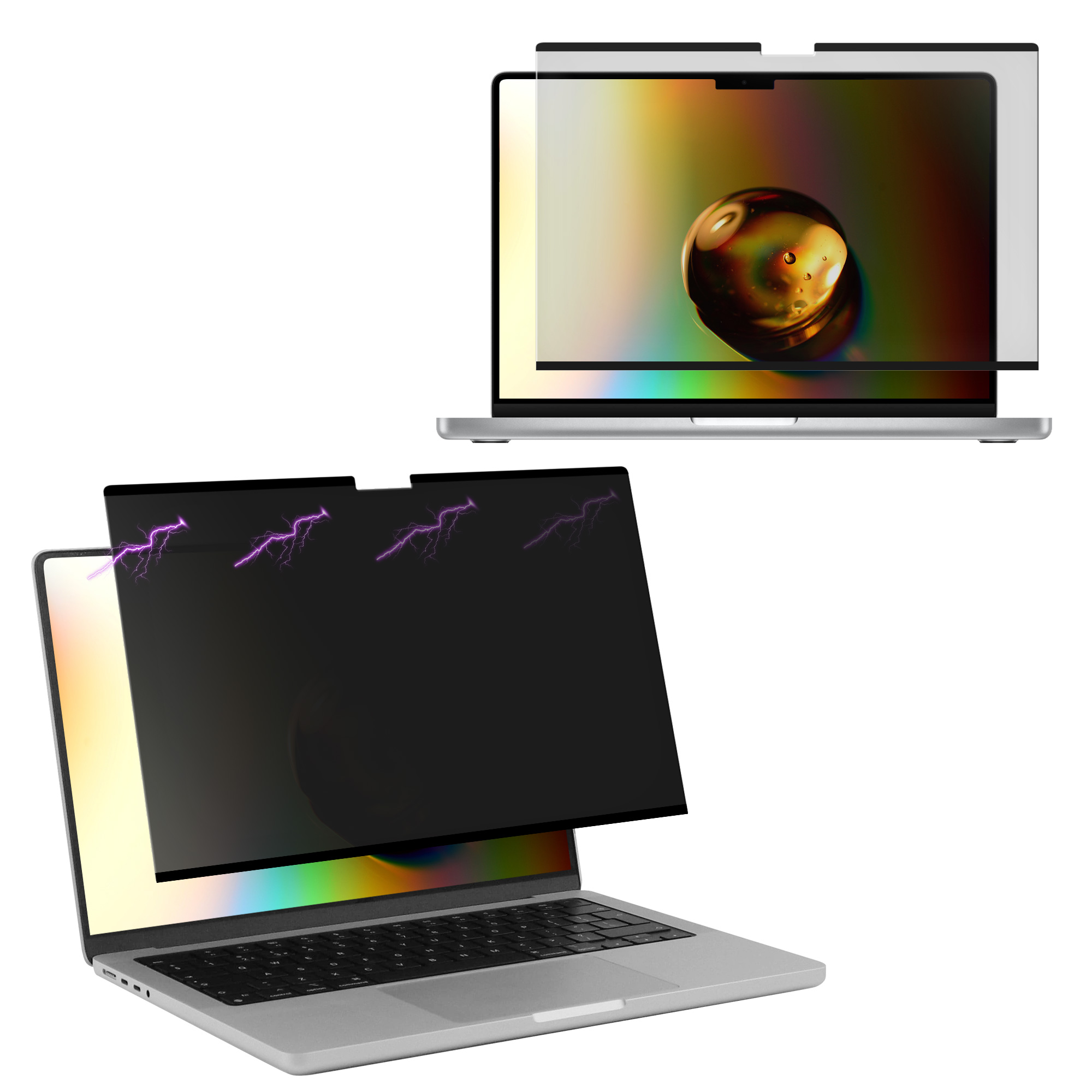 Privacy fólie na notebook kwmobile pro Apple Macbook Air 15 M4 2025 A3241