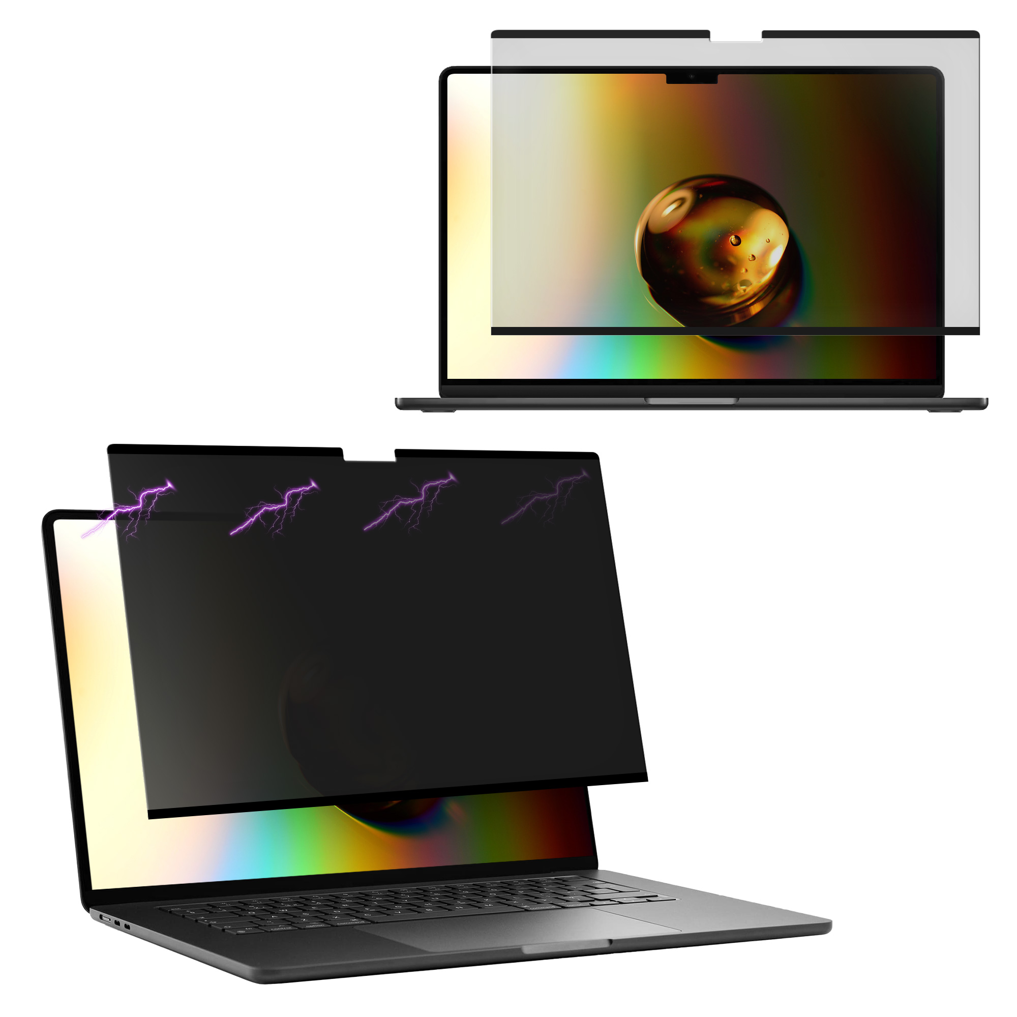 Privacy fólie pro Apple MacBook Air 13 M4 2025 A3240 kwmobile