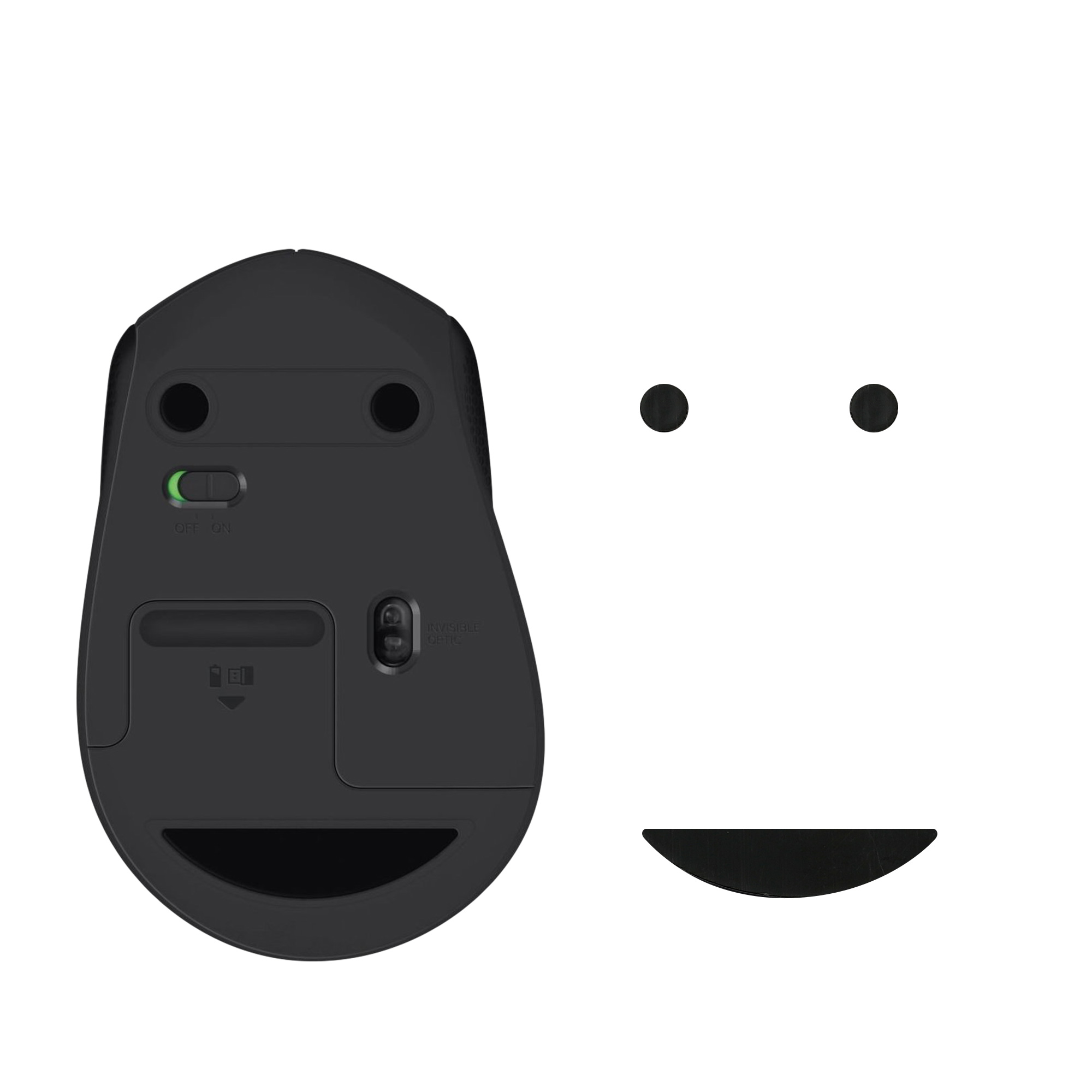 Náhradní kluzné podložky pod myš kwmobile pro Logitech M330 / M280 / M275, černá