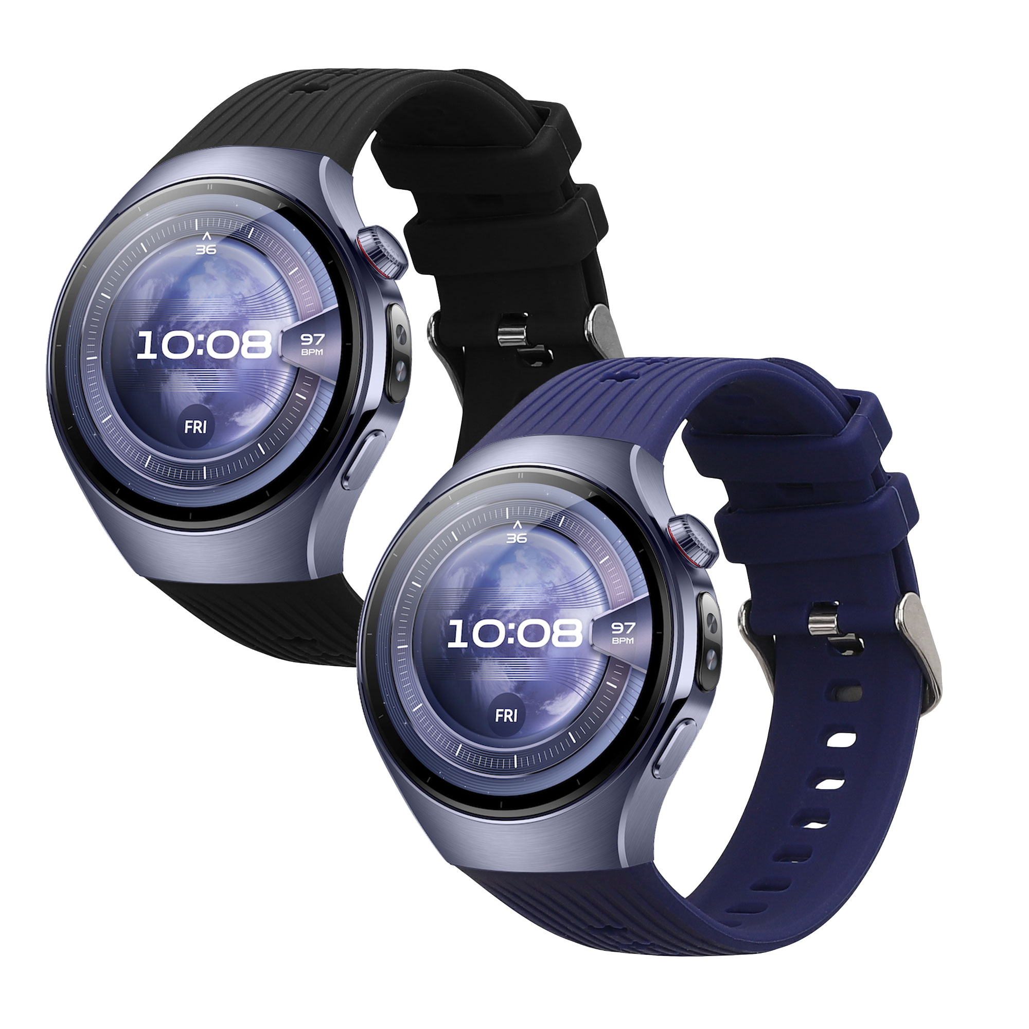 Náhradní řemínky Huawei Watch 5 46mm sada 2 ks černá/tmavě modrá kwmobile