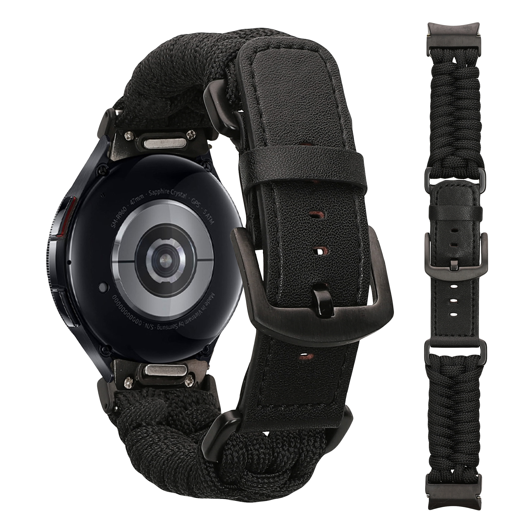 Řemínek na hodinky Galaxy Watch 4 / 5 / 6 Galaxy Watch 7 / FE Band kwmobile černý