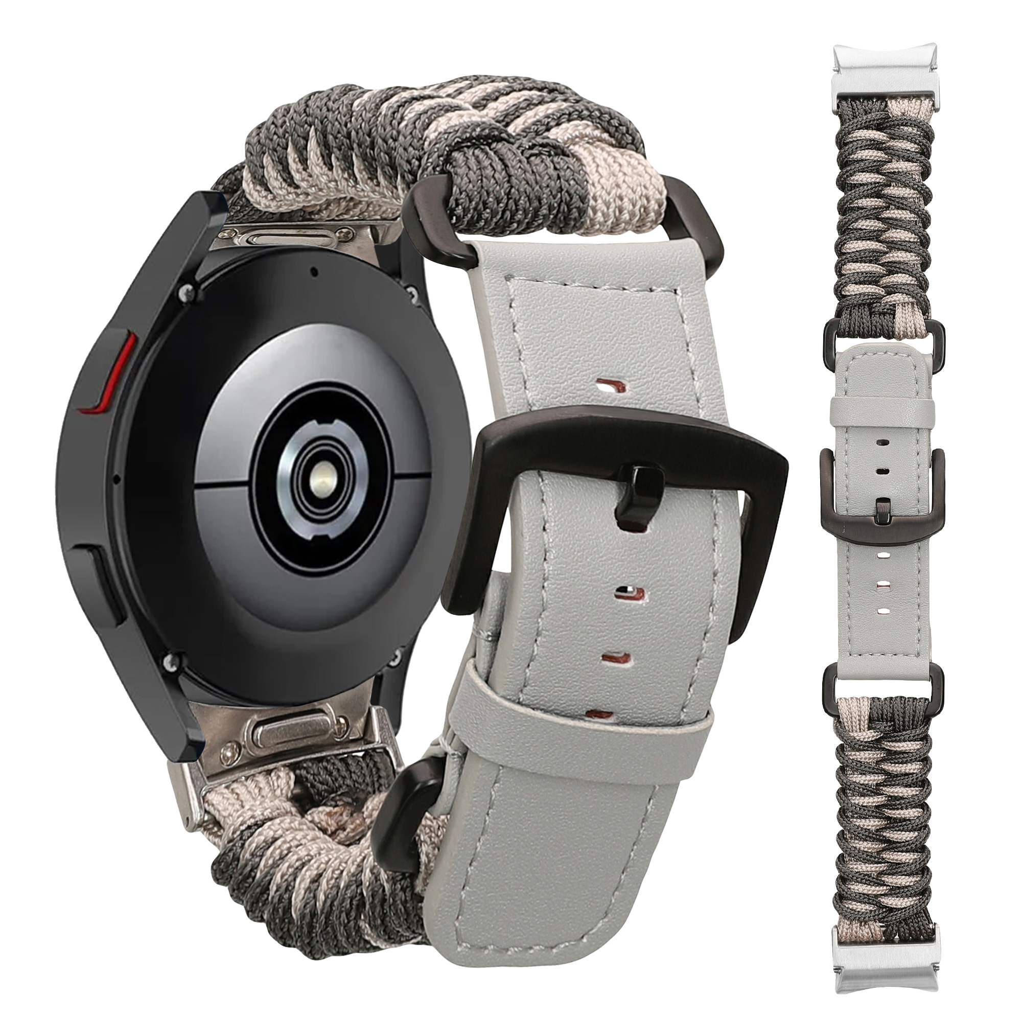 Řemínek na hodinky Galaxy Watch 4 / 5 / 6 Galaxy Watch 7 / FE Band kwmobile béžový/tmavě šedý