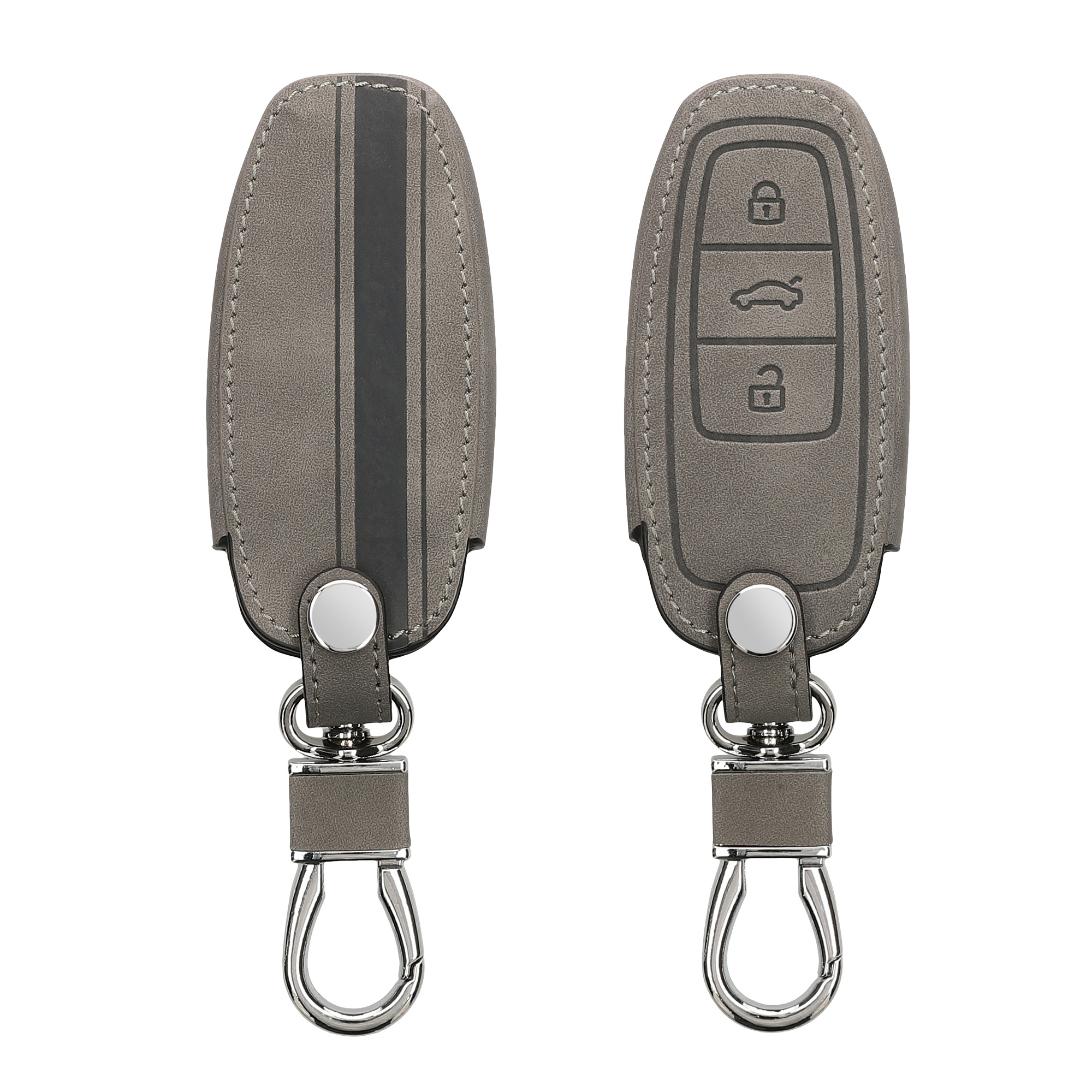 Peněženkové pouzdro na klíč od auta Audi A6-A8 Q7-Q8 šedé