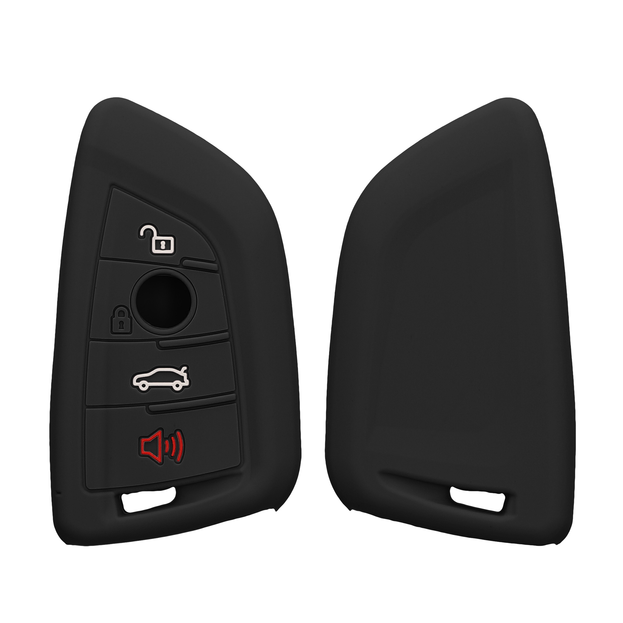 Tpu pouzdro na klíč od auta BMW 3 tlačítka Smart Key protiskluzové matně černé