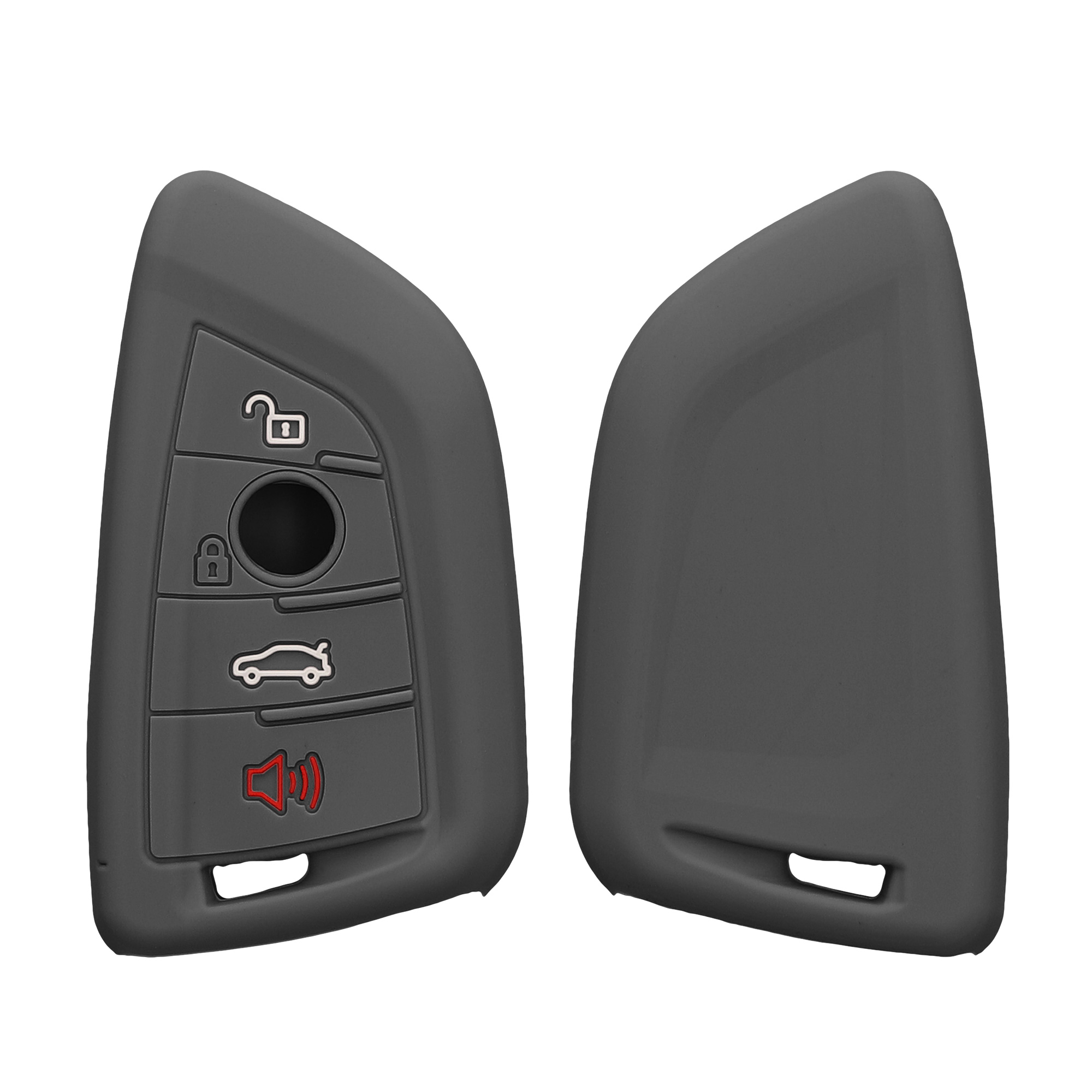 Tpu pouzdro na klíč od auta BMW 3 tlačítka Smart Key protiskluzové tmavě šedé