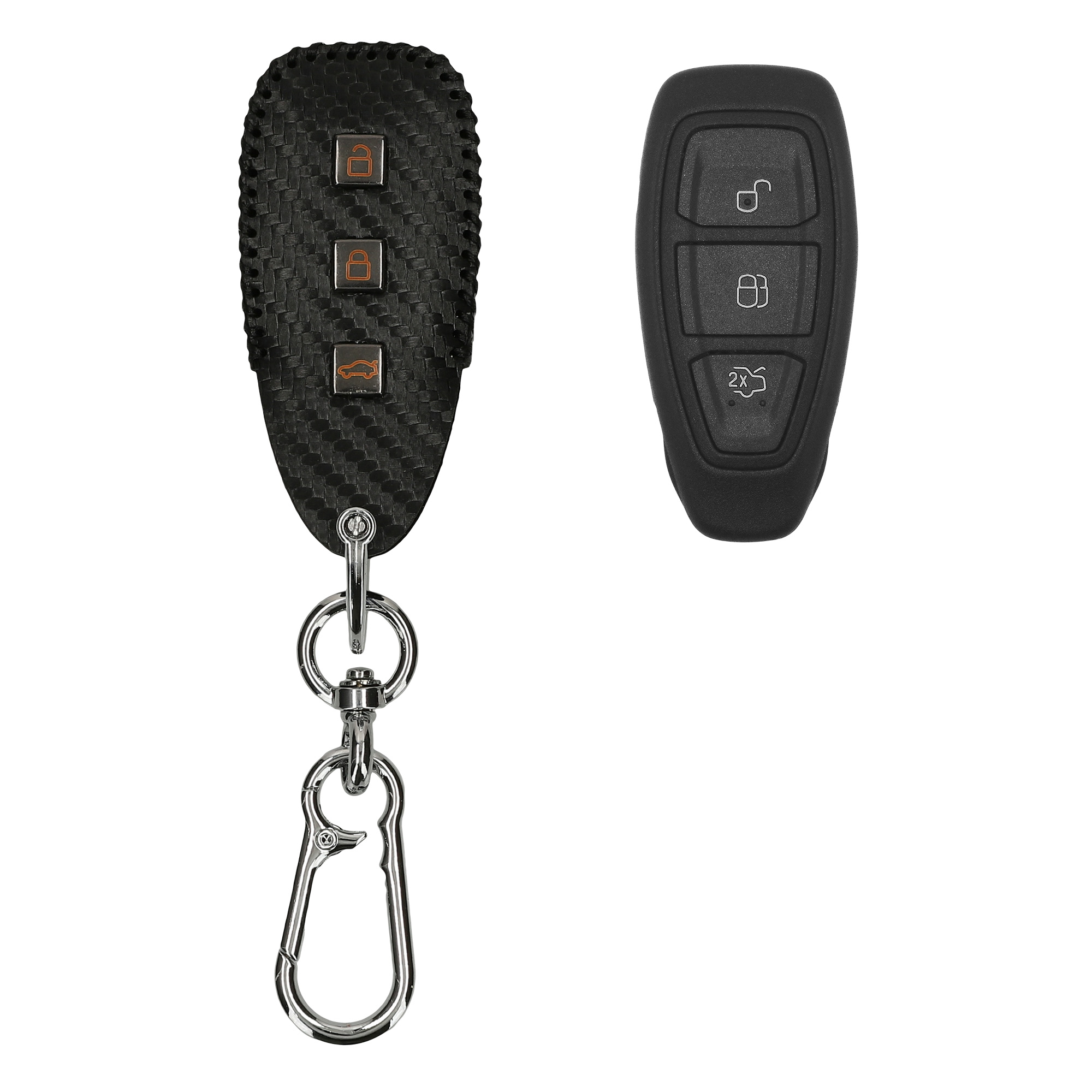 Kryt klíče Ford 3 tlačítka Keyless Go kwmobile pu kůže - různé ba