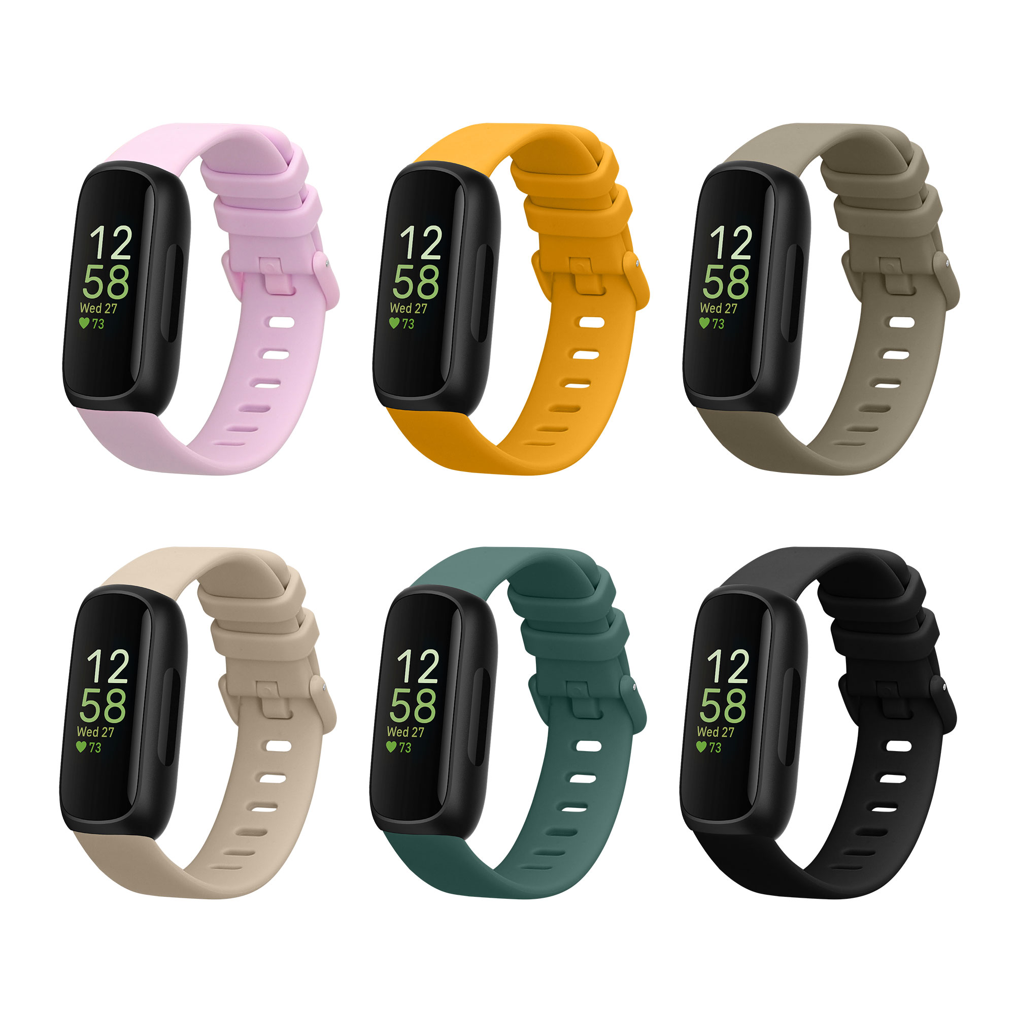 Sada řemínků pro Fitbit Inspire 3 / Inspire 2 / Ace 3 kwmobile silikonové - více barev