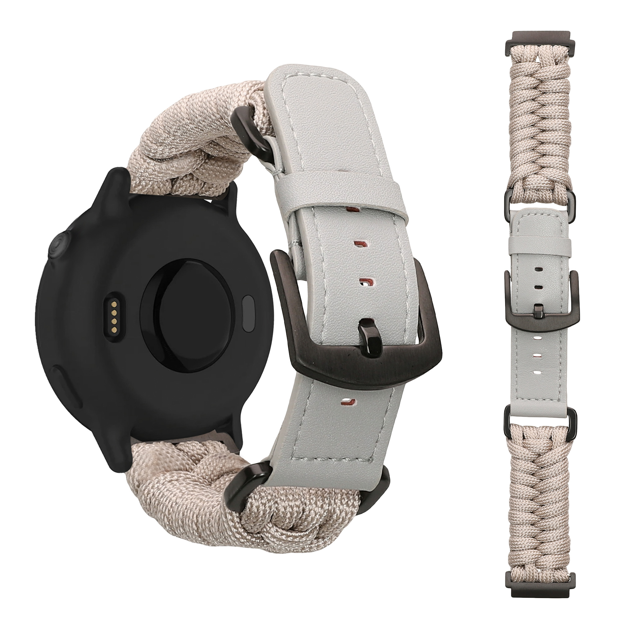 Řemínek kwmobile pro Garmin Vivoactive 6 / Vivoactive 5 / Venu Sq / Amazfit GTS / Bip 3 - krémová