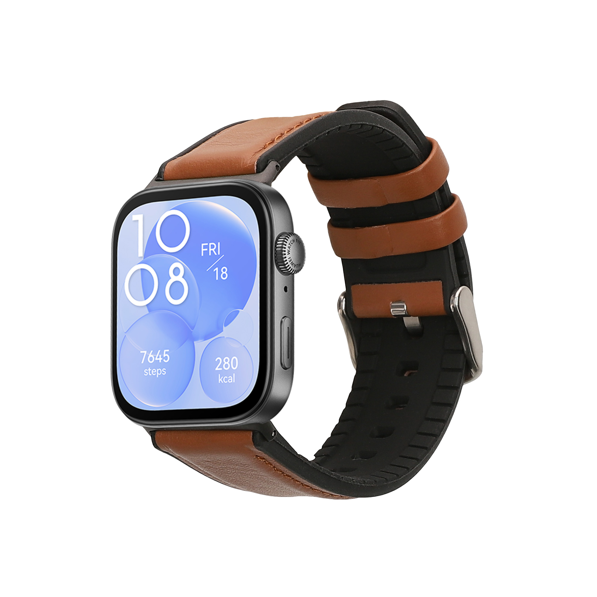 Řemínek pro Huawei Watch Fit 3 / Fit 4 kwmobile silikonové - hnědá / černá