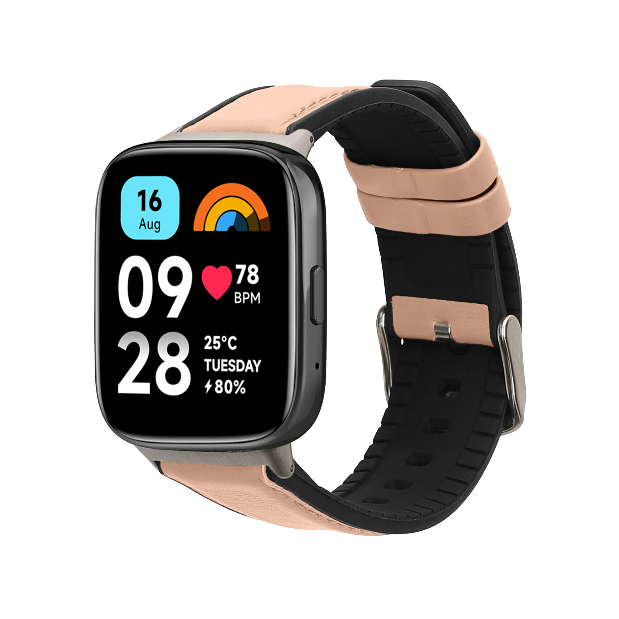 Řemínek pro Xiaomi Redmi Watch 3 Active / Redmi Watch 3 Lite kwmobile silikonové - starorůžová